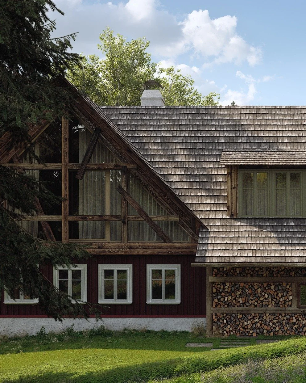 Architektonick&aacute; studie 
Chalupa v Krkono&scaron;&iacute;ch

Architectural Concept Study
Cottage | Krkono&scaron;e Mountains

Design Visualization
 #architects #archilovers #visualization #architecturelovers #designlovers #modernarchitecture #c