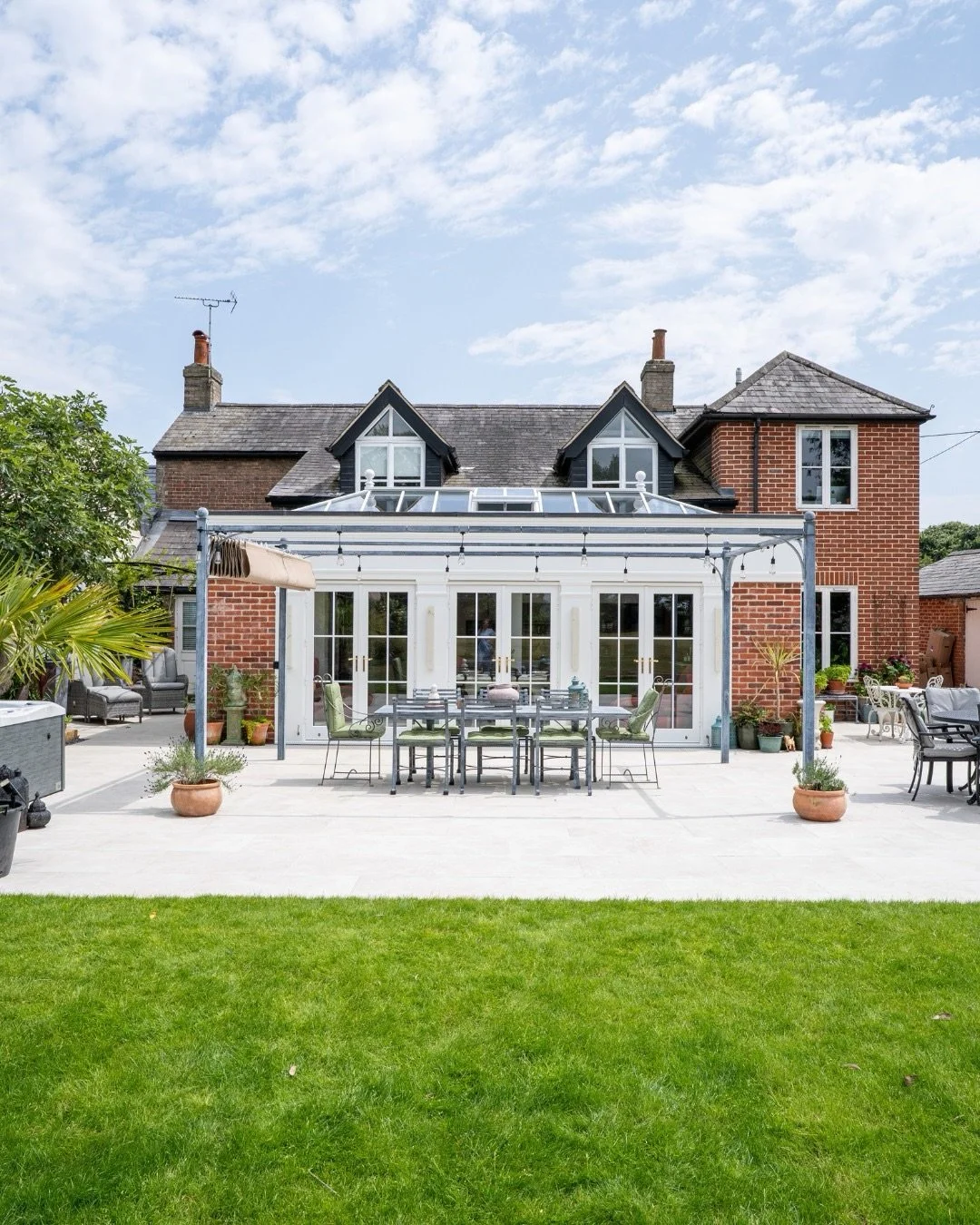 A welcome reminder of brighter days ahead - we&rsquo;re very ready for this again.☀️

This patio was designed for endless summer days, extending the home seamlessly into the outdoors.

#projectnine #bespokedesign #patiodesign #outdoorliving