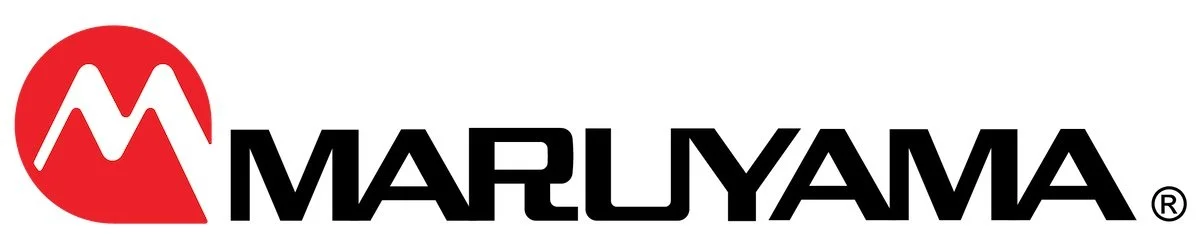 The Maruyama logo featuring a red circle with a stylized white 'M' inside and the word 'MARUYAMA' in bold black letters.