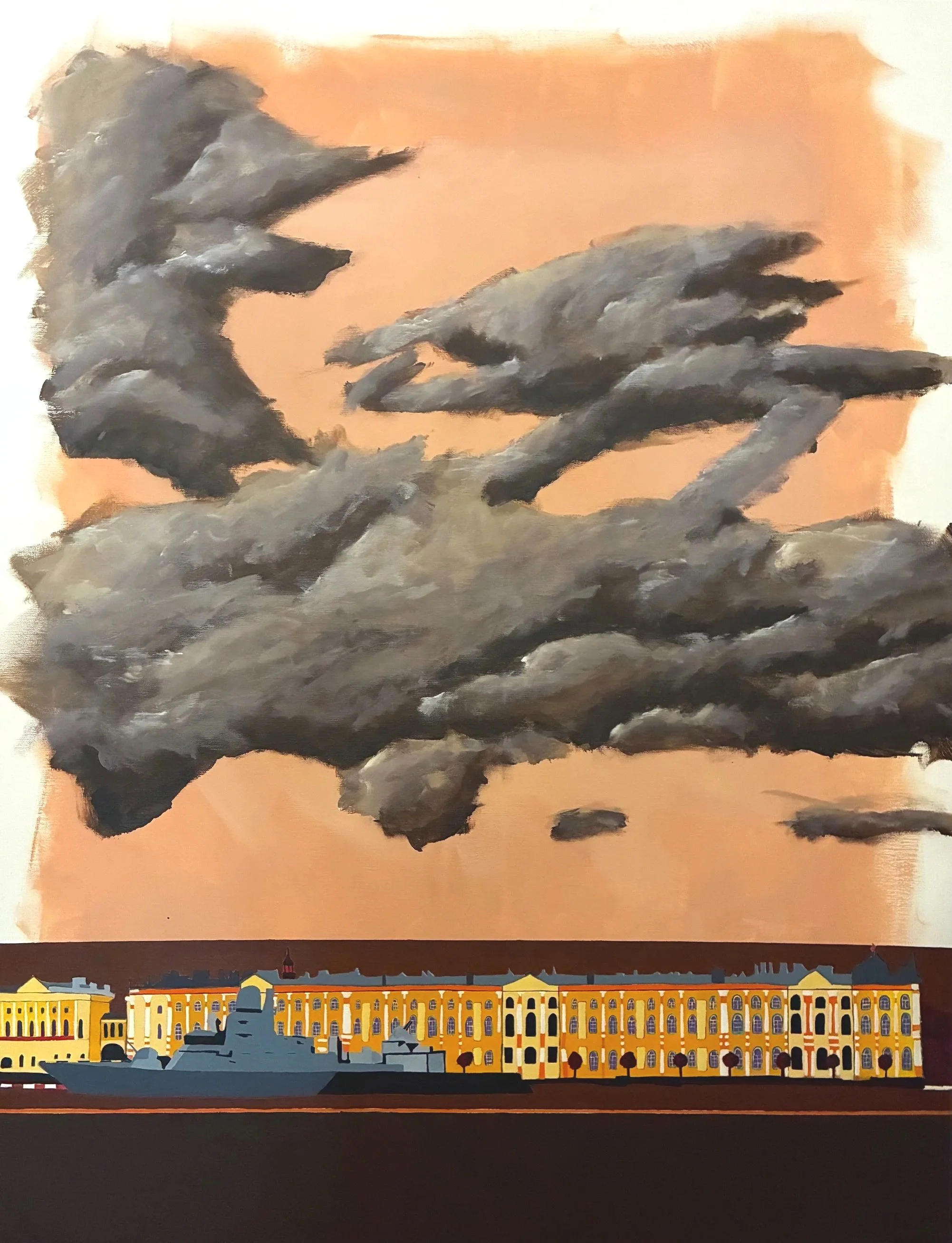 Navire devant le palais d'hiver -
2026
Acrylique 116x89cm