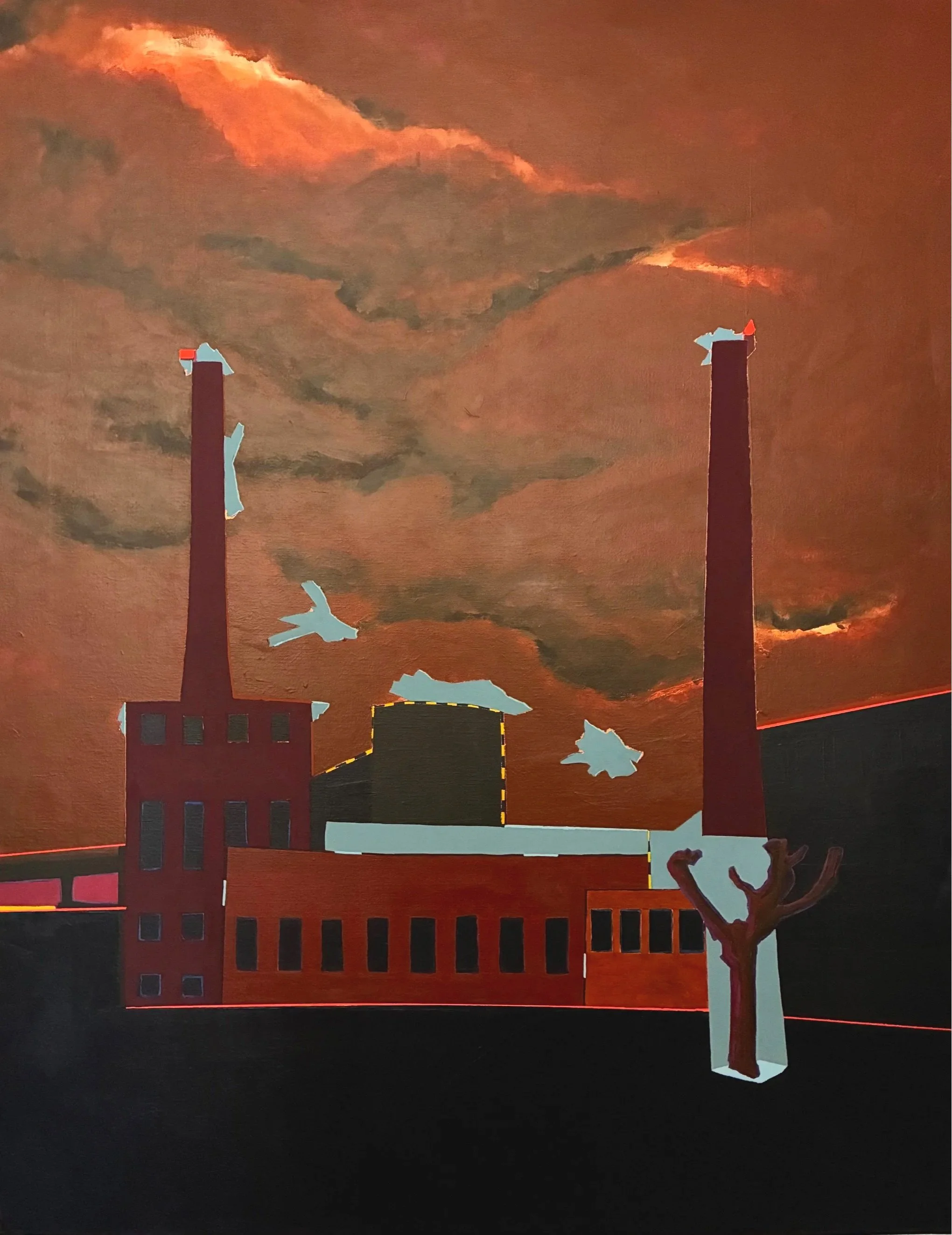 Usine sur la route -
2026
Acrylique 116x89cm