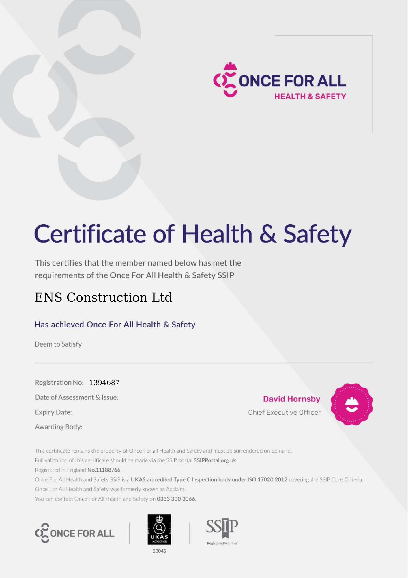 Health & Safety - ENS Construction