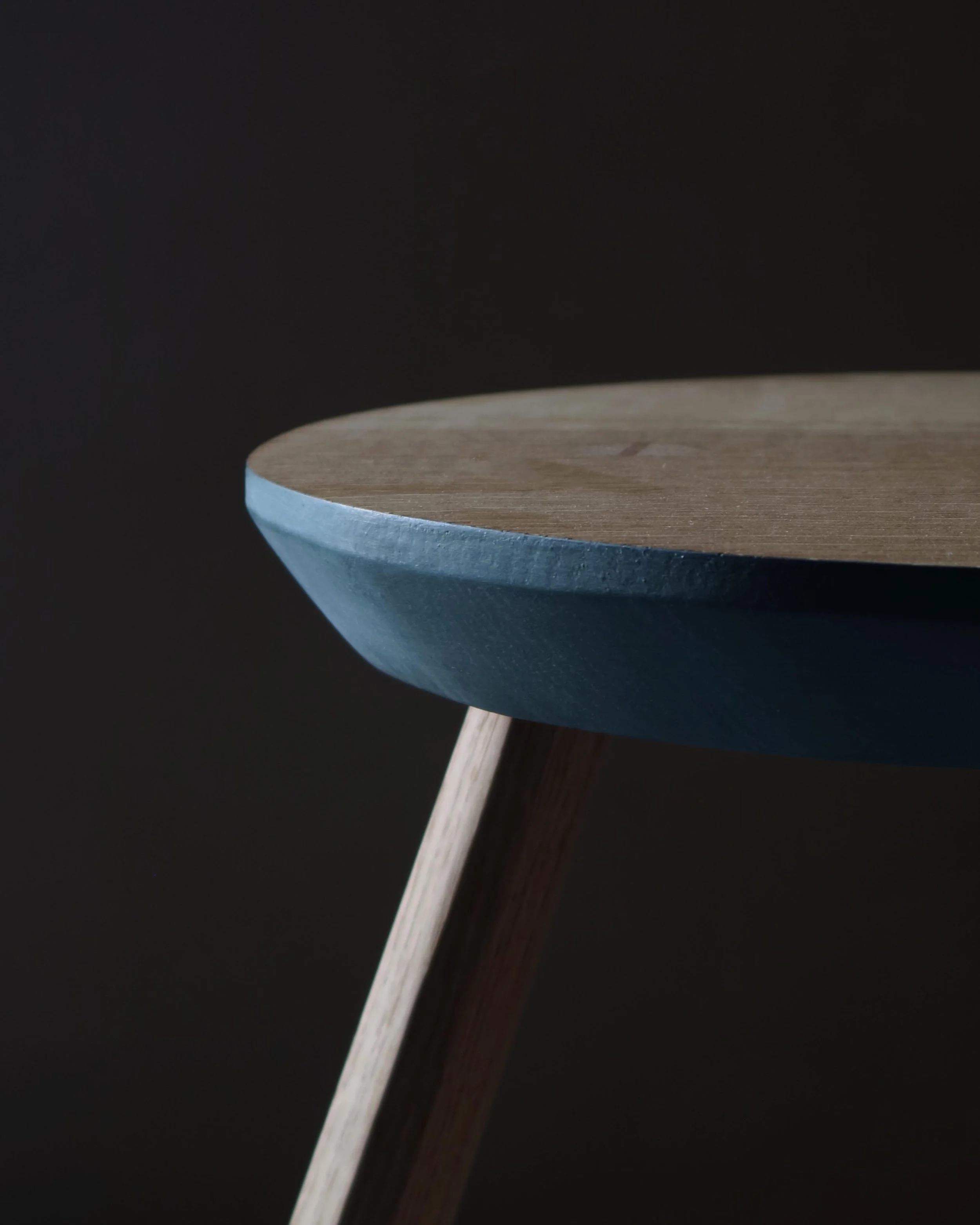 Low Staked Stool handcrafted from solid timber with octagonal legs and traditional staked construction