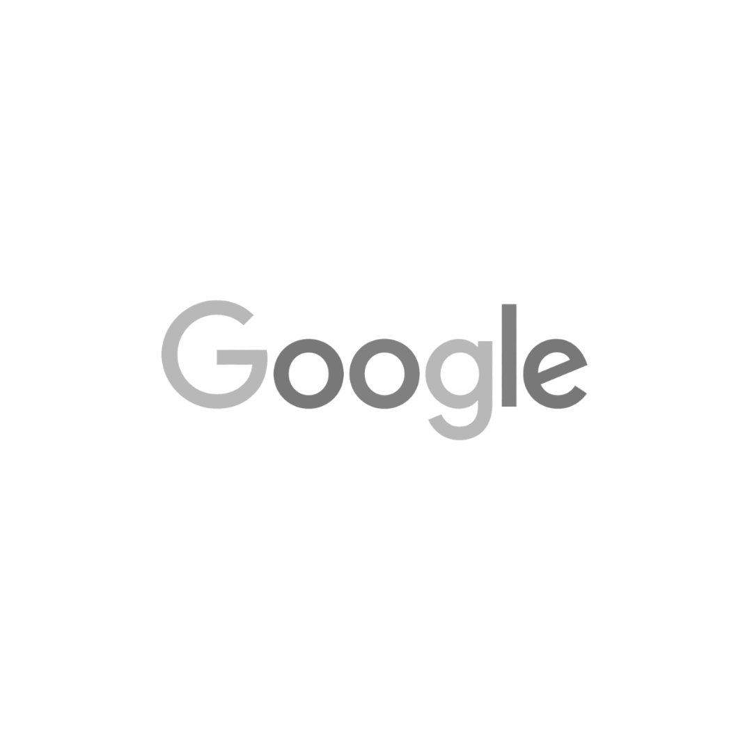 Google logo in the center of a black background.