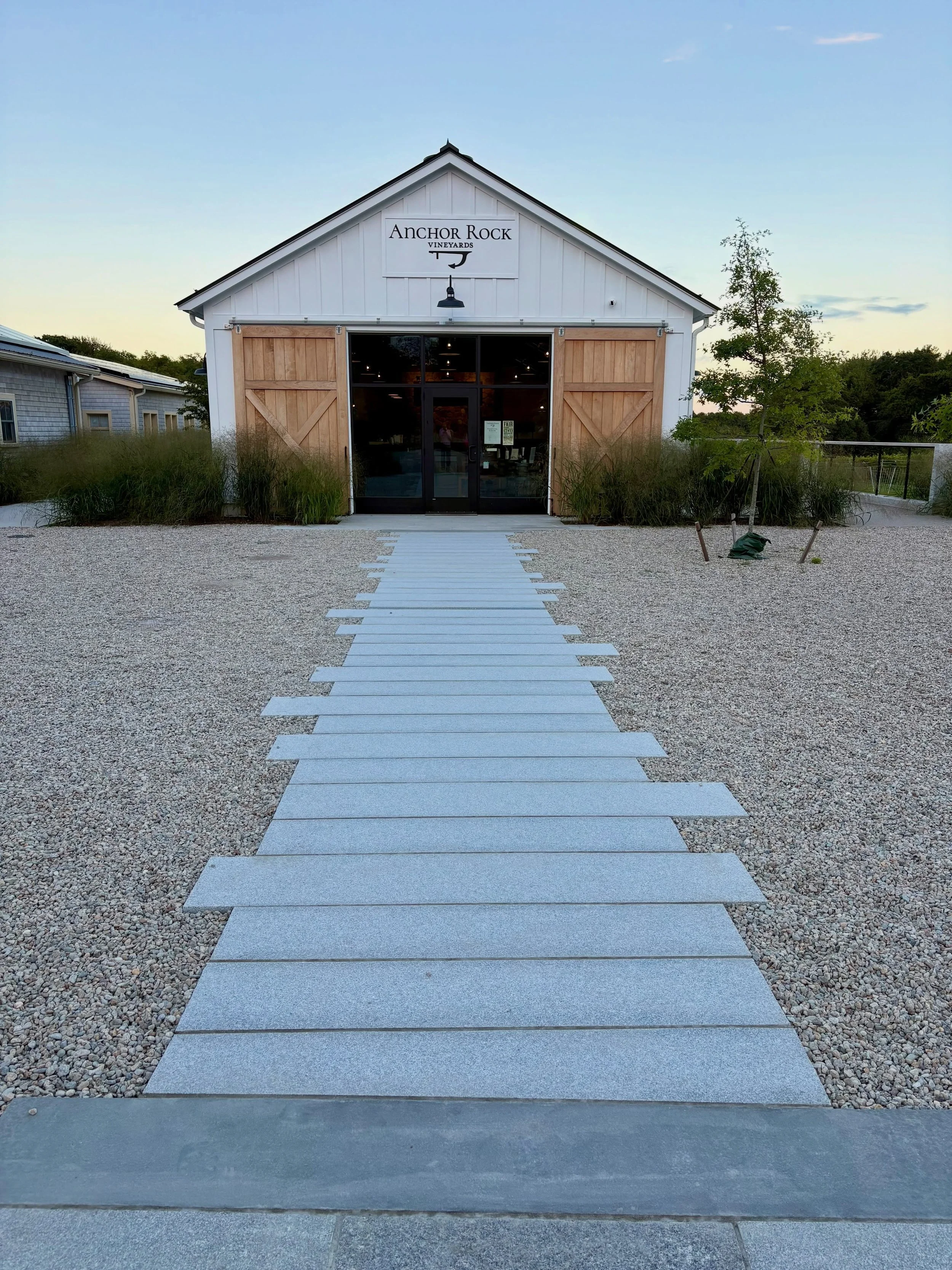 Introducing our new granite walkway to the tasting room entrance.  The guys at United Construction Evolution did an awesome job.  They have done a ton of great work for us at the vineyard.  Super hard working guys, very responsive, and you won&rsquo;