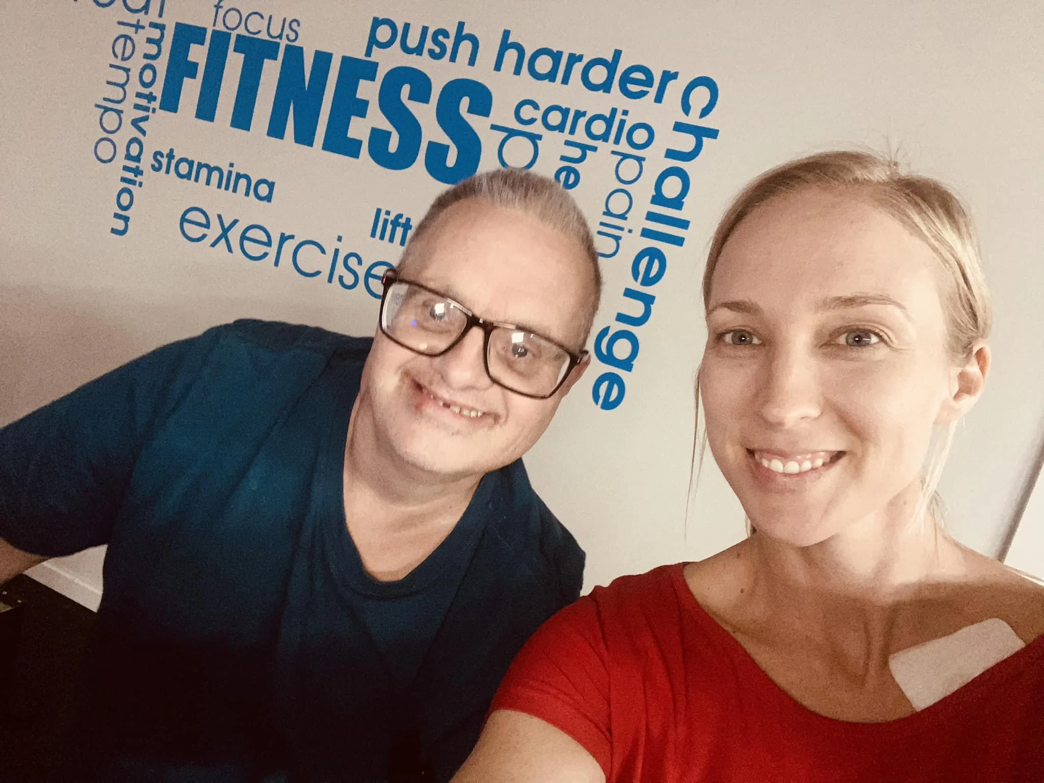 Physio and a patient smiling for a selfie