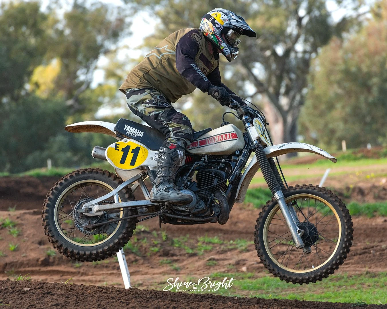 motorbike jumping at high speed 