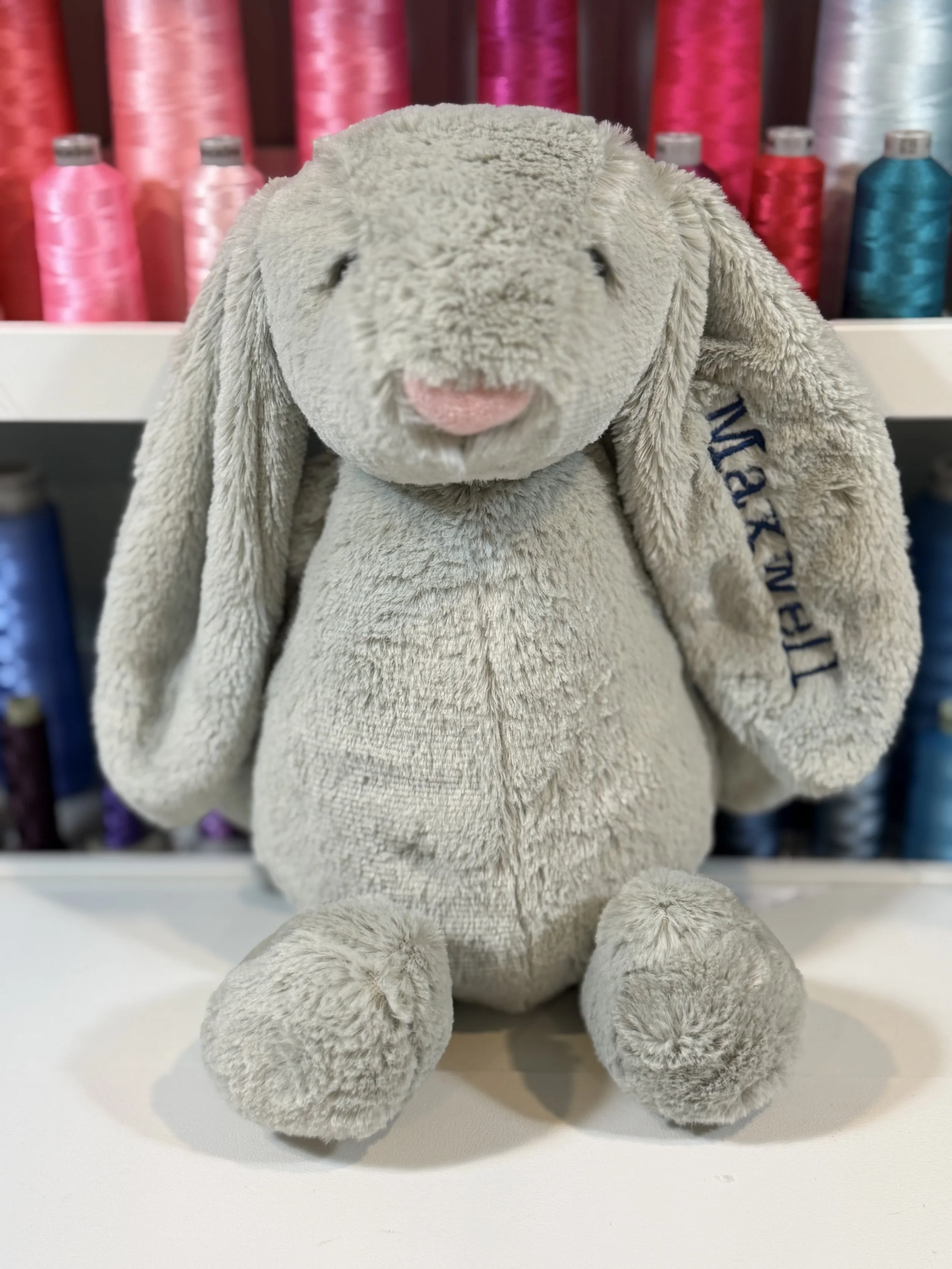 Bunny Plush with Embroidered Ear
