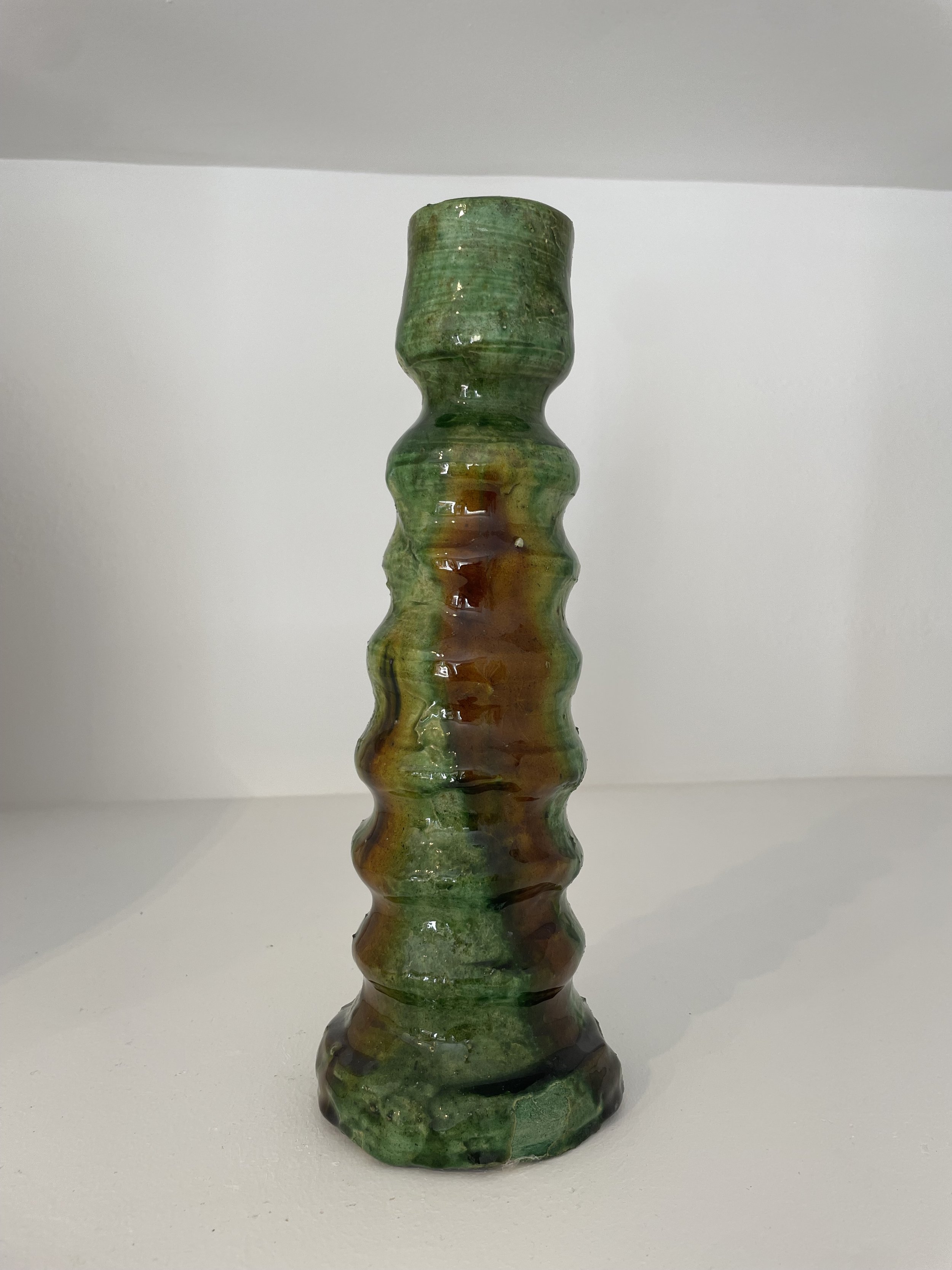 CURVY CANDLEHOLDER GREEN BIG
