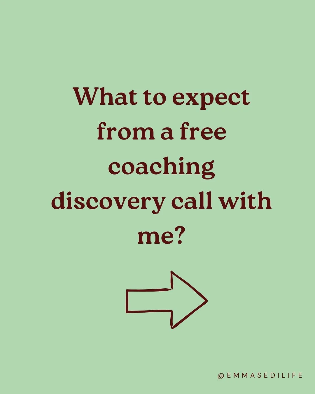 If you&rsquo;ve been wondering about booking a discovery call, this is what you can expect 💚 

You can book these at the link in my bio via Calendly. 

#coach #lifecoach #contentcreator #coaching #discoverycall