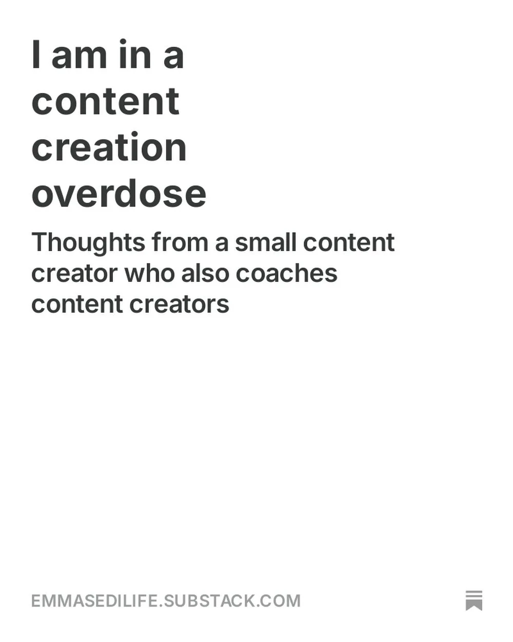 I&rsquo;m back on Substack after a little break ✍️

I&rsquo;ve had a lot of thoughts on content creation lately and these are some of them. Link in my stories or writing highlight. 

#writing #substack #contentcreator
