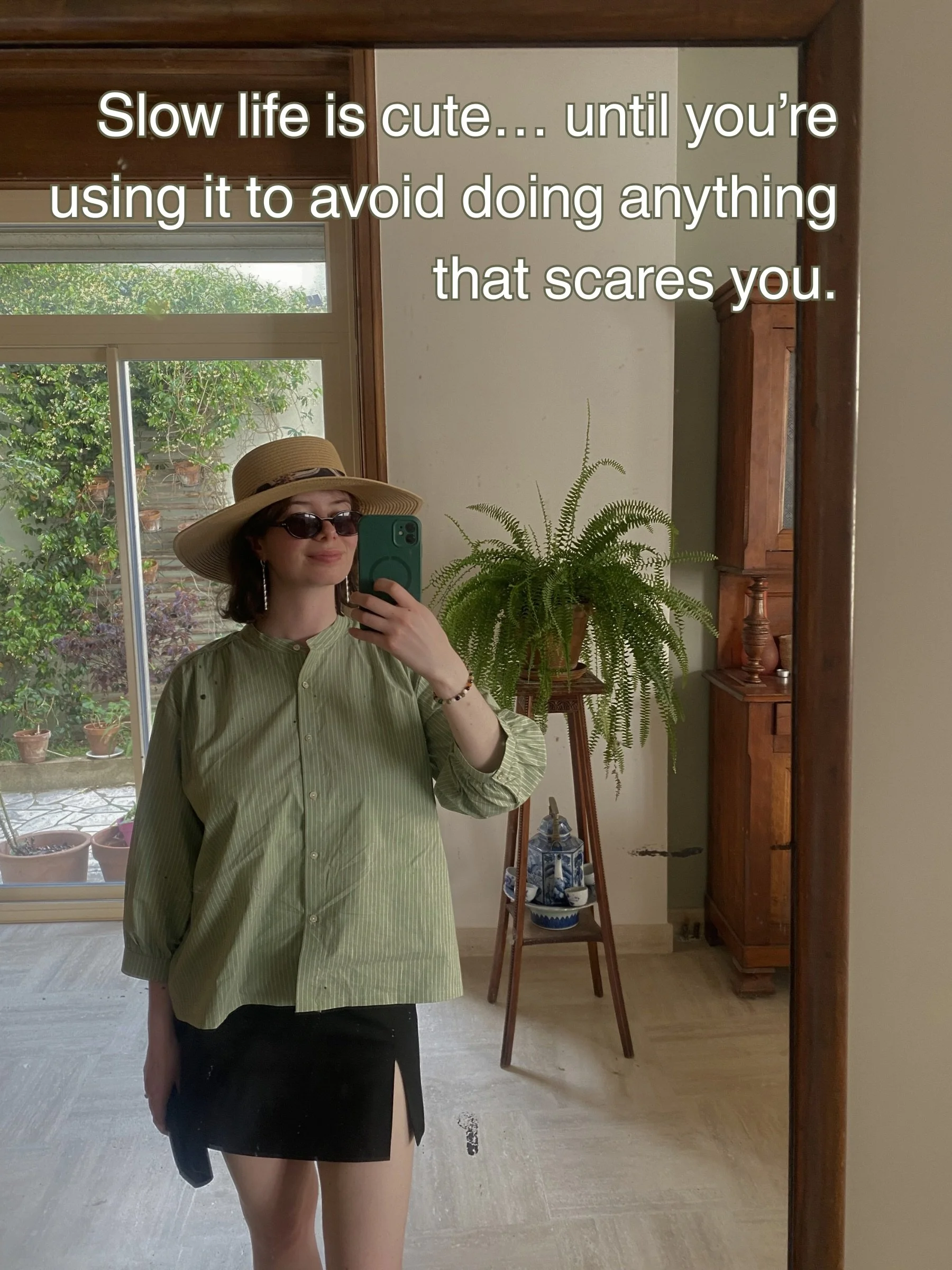 What if slow life is holding you back and you&rsquo;re using it as an excuse? Because I sometimes do 👀 

And this is not to say that we should always be busy and productive. No. But sometimes I&rsquo;m guilty of using rest as an excuse if I feel unc