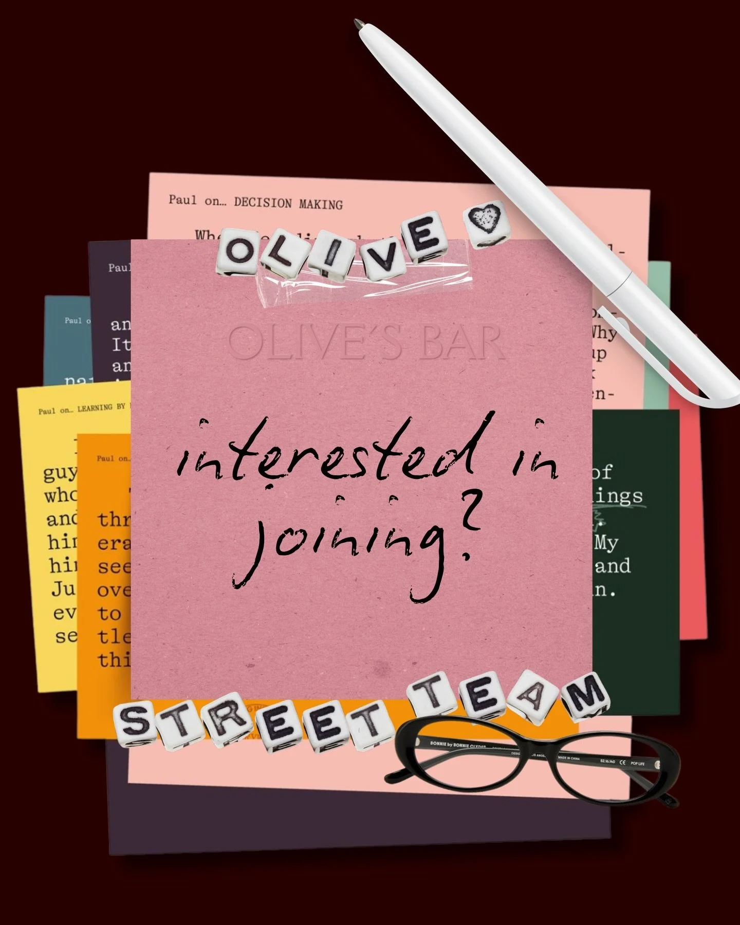 Guess who&rsquo;s searching for a street team? ME. 

And if you&rsquo;re interested? Here&rsquo;s all that it entails:

✨ Exclusive behind-the-scenes peeks
✨ First dibs on sharing the cover, release date, &amp; cute promo graphics
✨ Front-row hype du