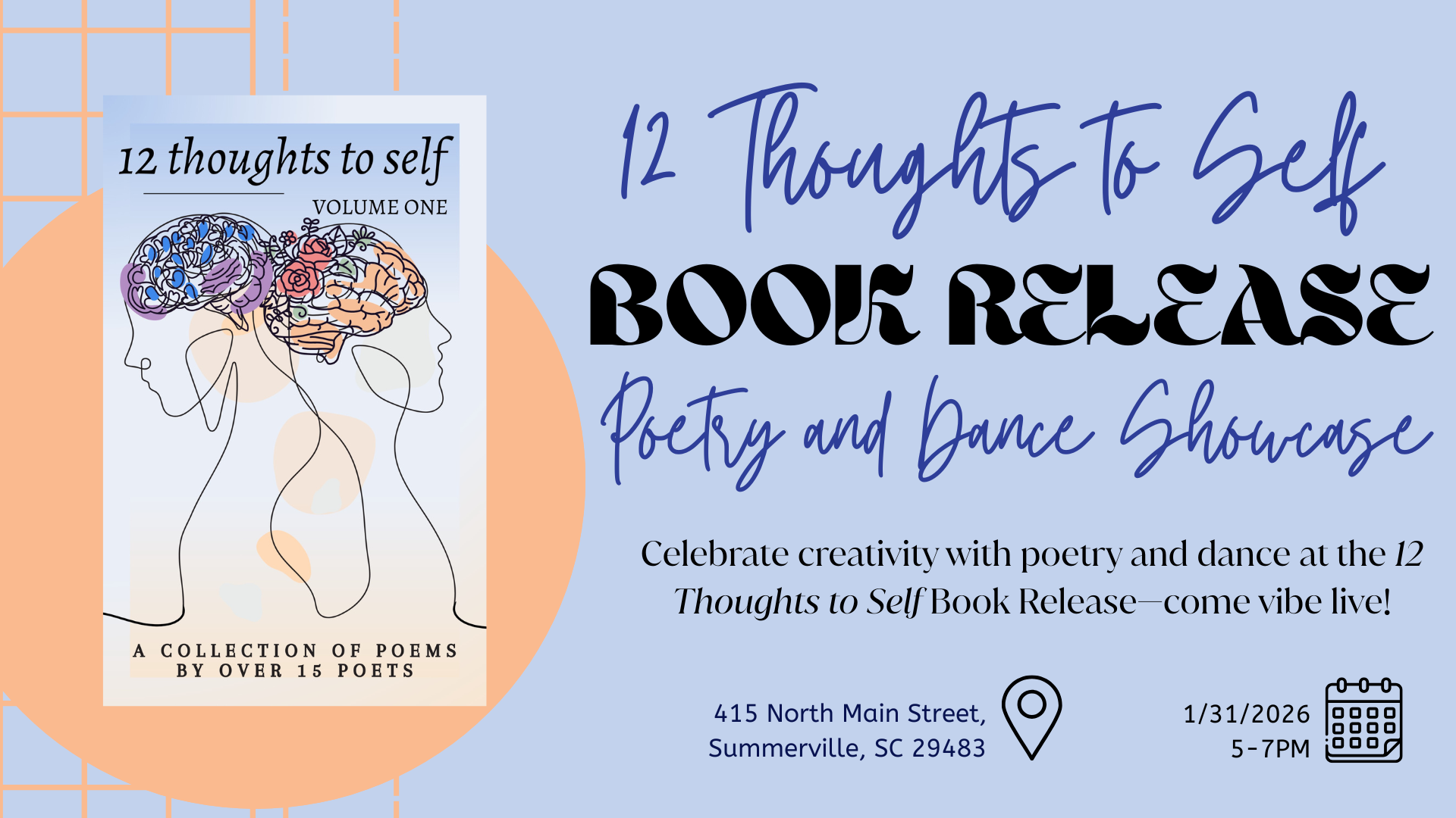 12 Thoughts to Self Book Release Poetry and Dance Showcase