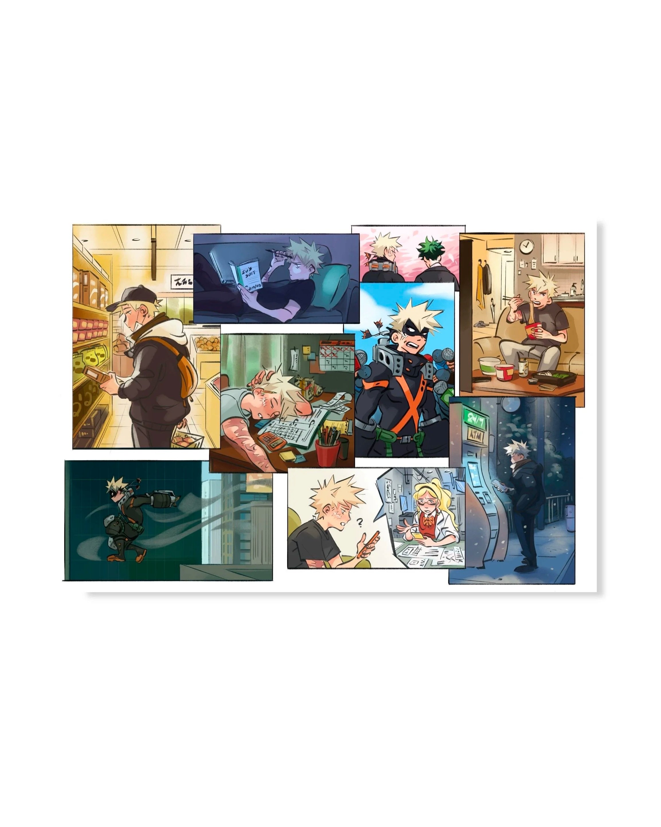 Bakugou Montage (11" x 17")