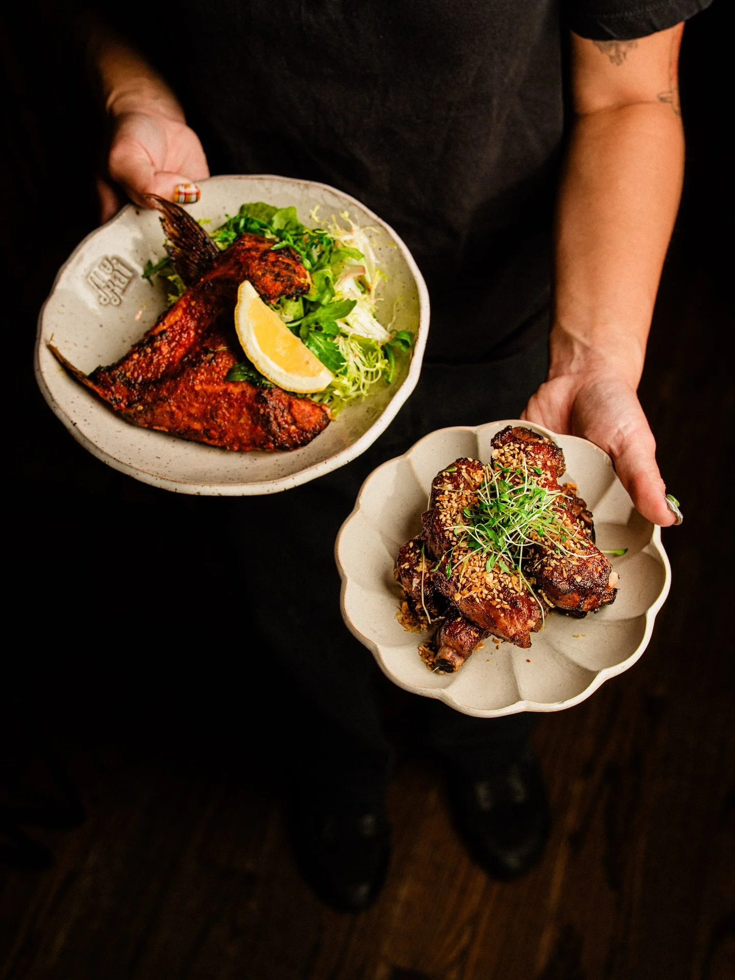 Have you tried our seasonal specials yet?

🌶 Grilled Hamachi Kama, brushed with house-made kaeng som paste

🔥 Smoked Pork Ribs with lemongrass, Sam Kler glaze, lime zest, crispy garlic, and sesame seeds

Reserve your table now and try them while th