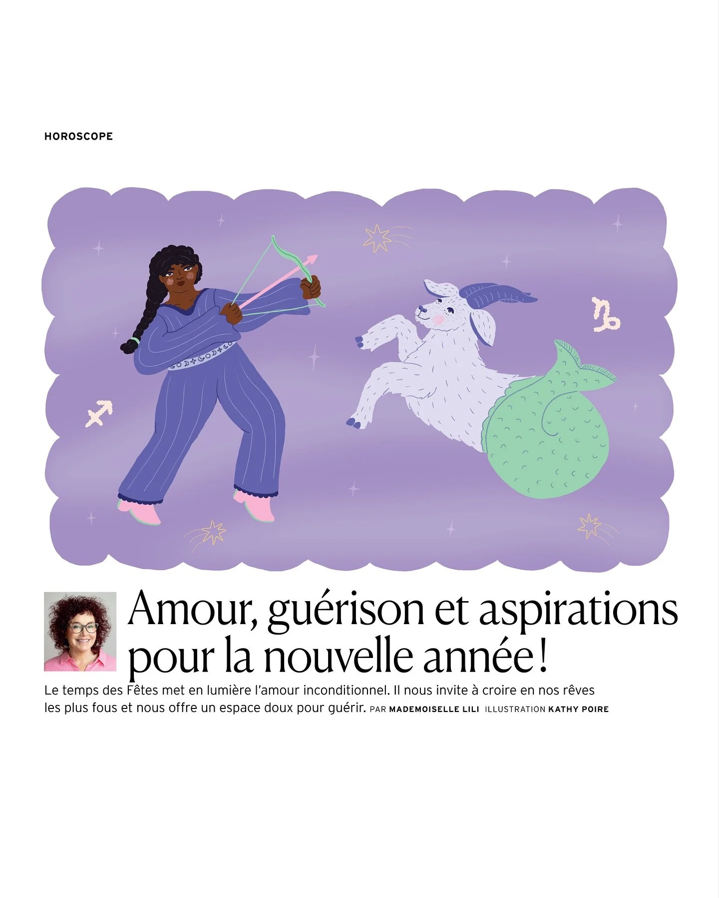 Cette temp&ecirc;te de neige surprise (!) est l&rsquo;occasion id&eacute;ale de vous pr&eacute;senter l&rsquo;illustration du dossier astro du&nbsp;@magazine_vero&nbsp;de No&euml;l!!🎄🎄

Les signes en vedette sont le libre penseur sagittaire et la t