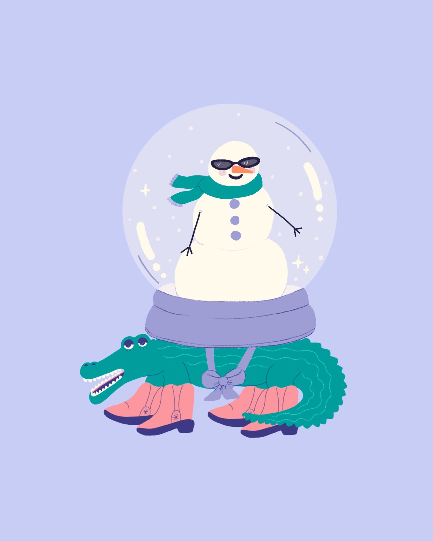 Croco et Frosty se mettent dans l&rsquo;ambiance des f&ecirc;tes en supportant leurs artistes et commerces locaux! ❄️🐊⛄️

#christmasillustration&nbsp;#winterillustration&nbsp;#womenofillustration #mtlillustration