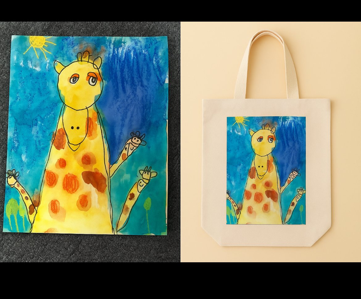 Art project turned into a tote bag
