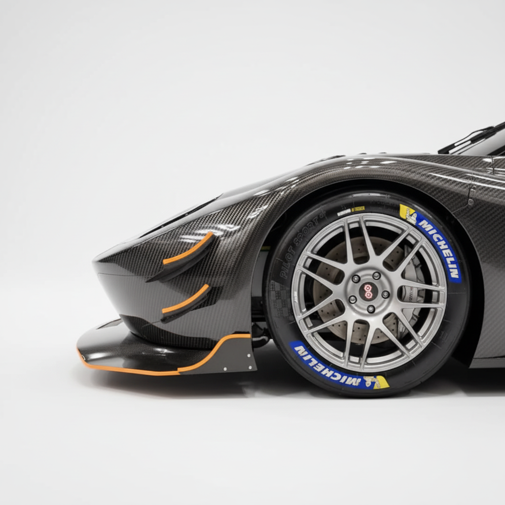 A large, upside-down red boat hull inside a warehouse.