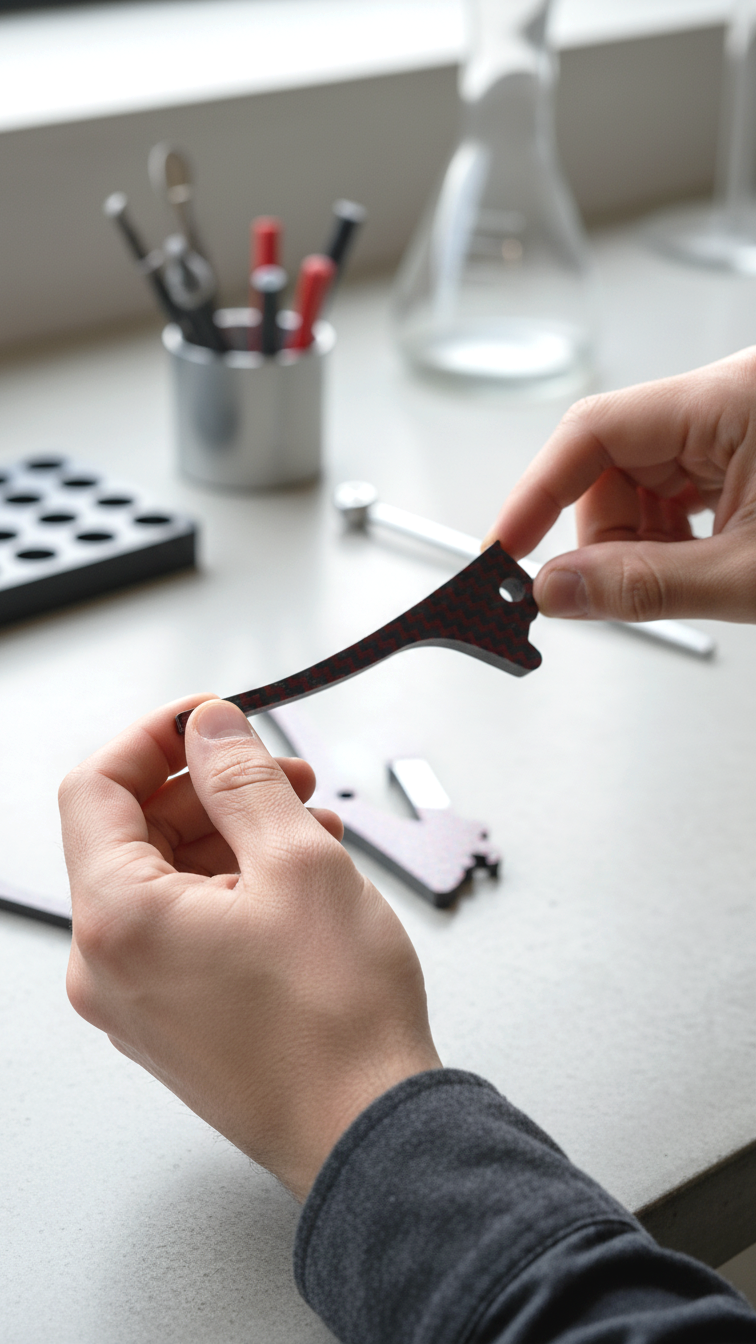 Close-up of a high-performance race car with black carbon fiber body and silver racing wheel, featuring Michelin tires and sponsor stickers, displayed on a platform with the number 2728.