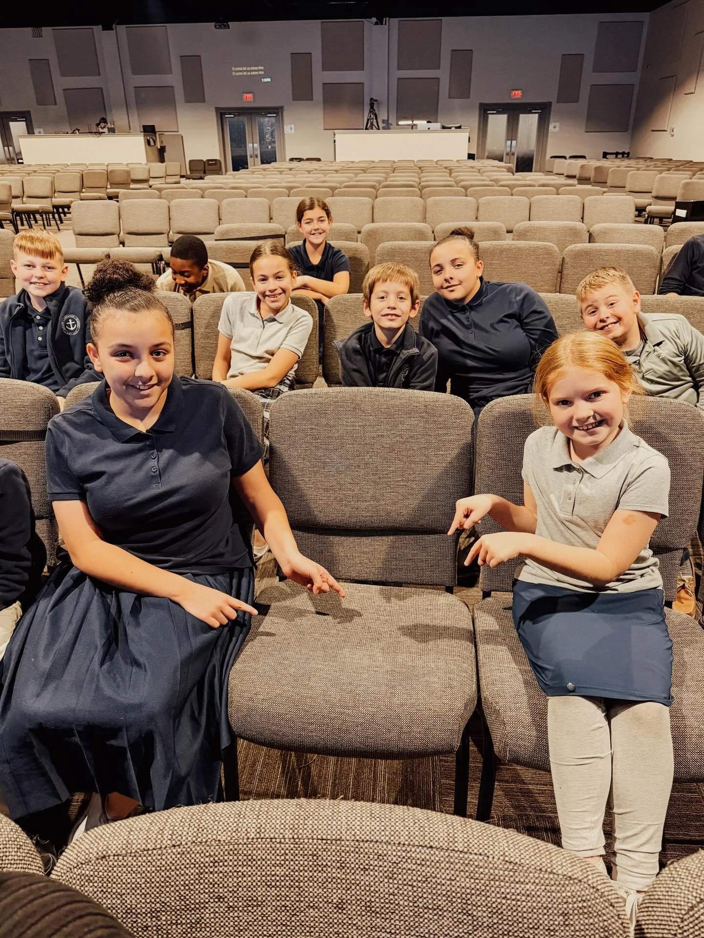 Our students are preparing, and we saved YOU a seat! Join us tonight for JOY at 7PM! Come early for our Academic Fair at 6PM! 🎄✨