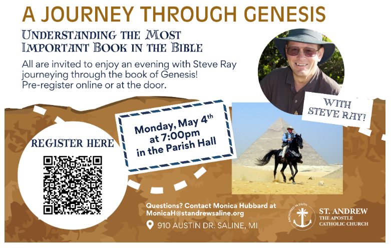 A Journey Through Genesis w/Steve Ray - St. Andrew the Apostle Catholic Church