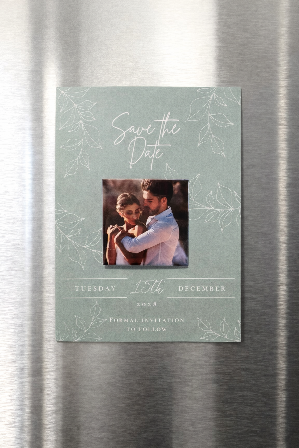 Personalised Wedding Save the Dates with 2 x 2" Photo keepsake Magnets