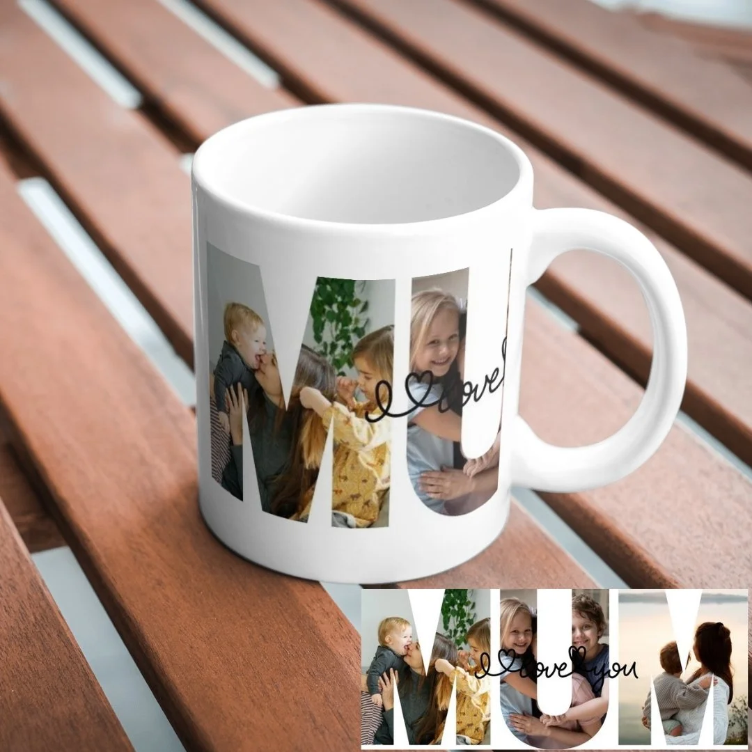 Mother's Day 3 x Photo MUM Printed Mug