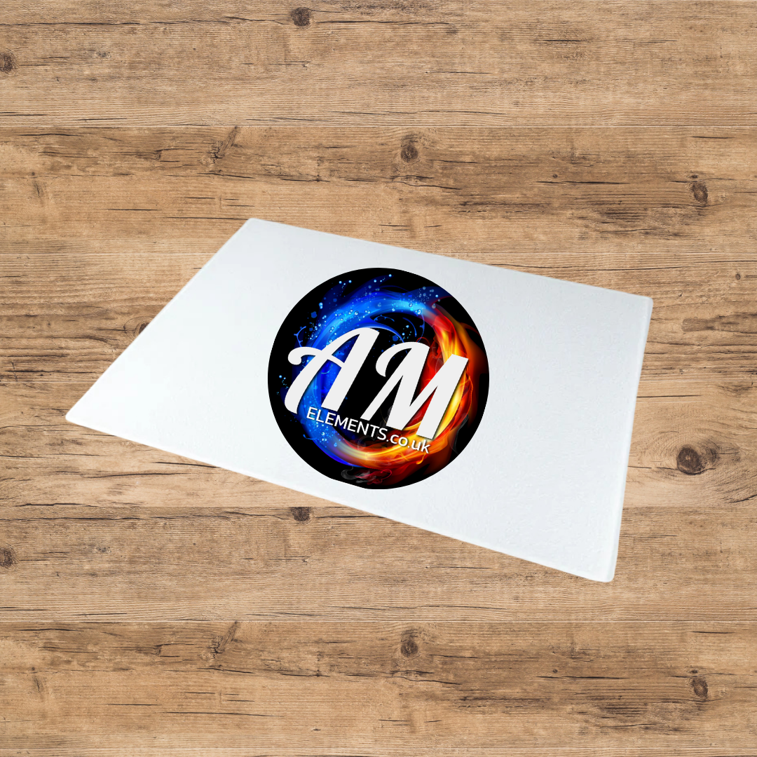 Custom Business Logo Printed A4 Glass Chopping Board