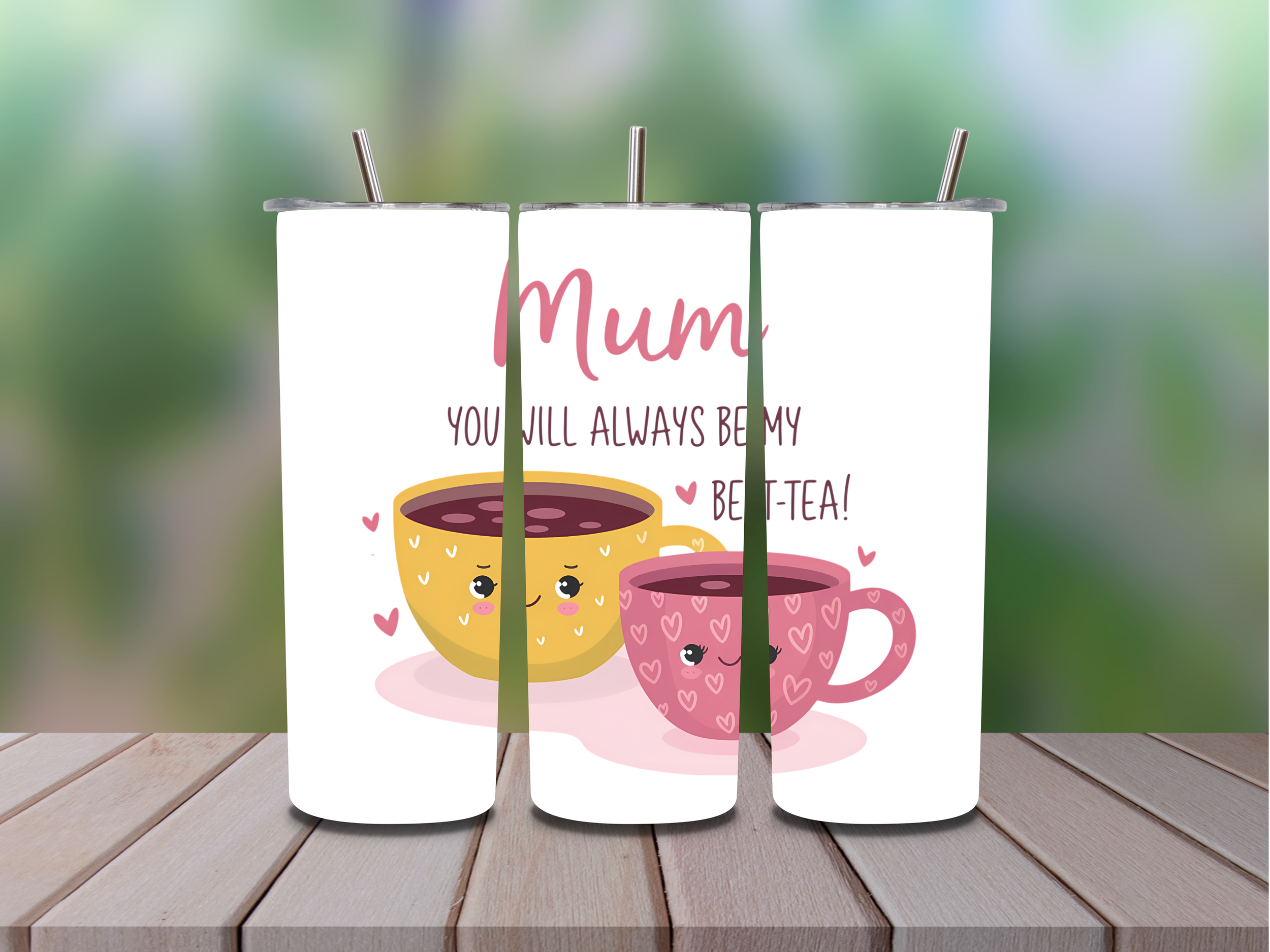 20oz Tumbler Mum Best-Tea - Sparkle or Plain Tumbler Available