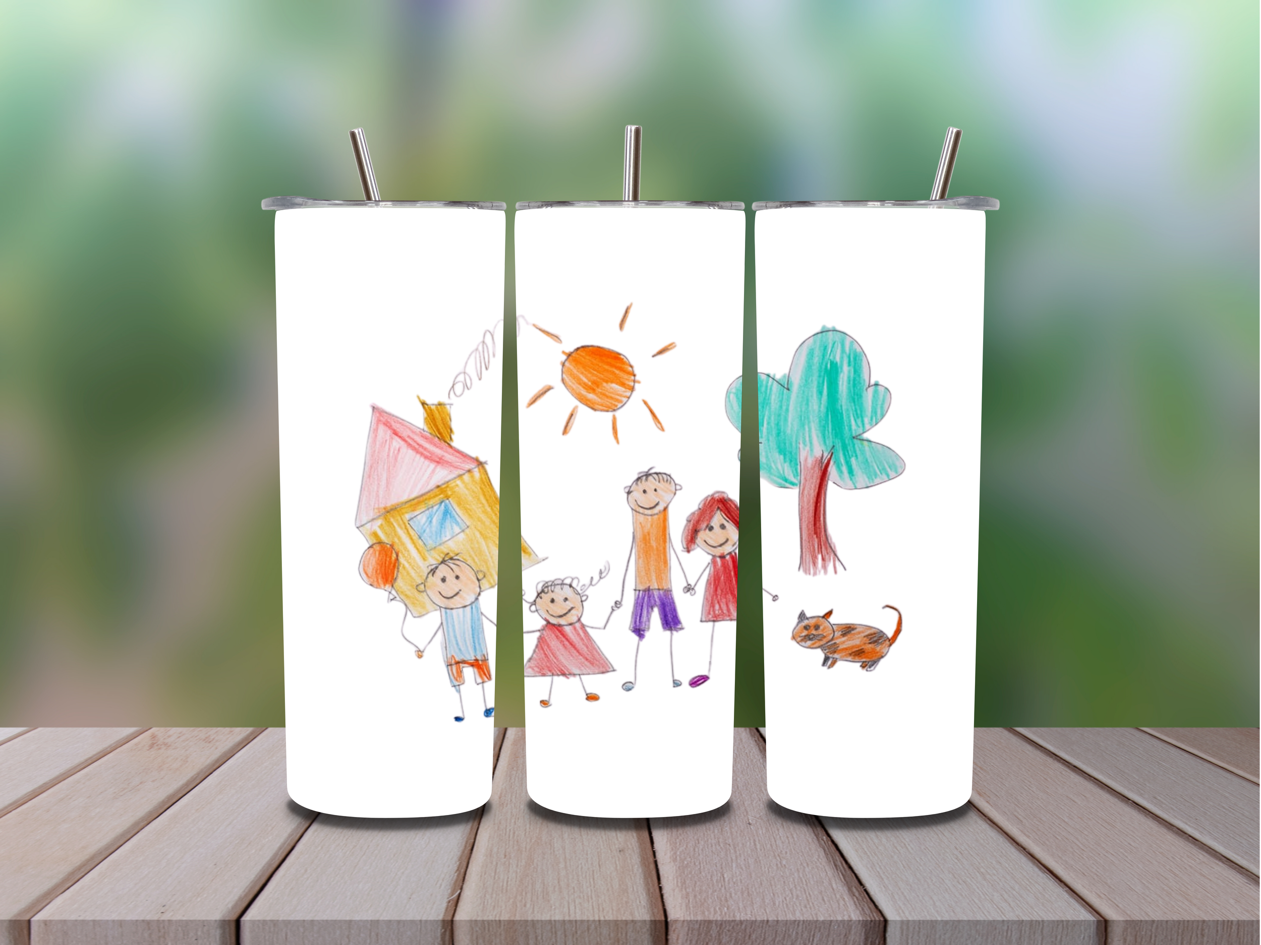 20oz Tumbler- Children's Drawing to Treasure Range- Sparkle or Plain Tumbler Available