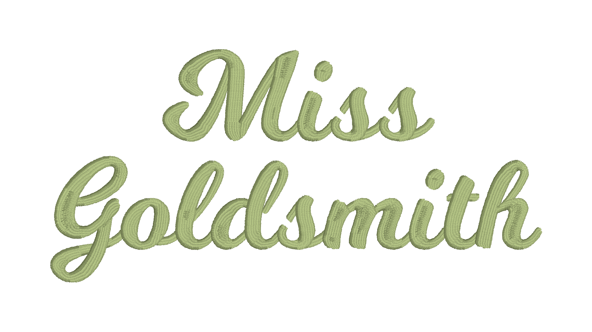 2 x Teacher Embroidered Cursive Name Tote Bags