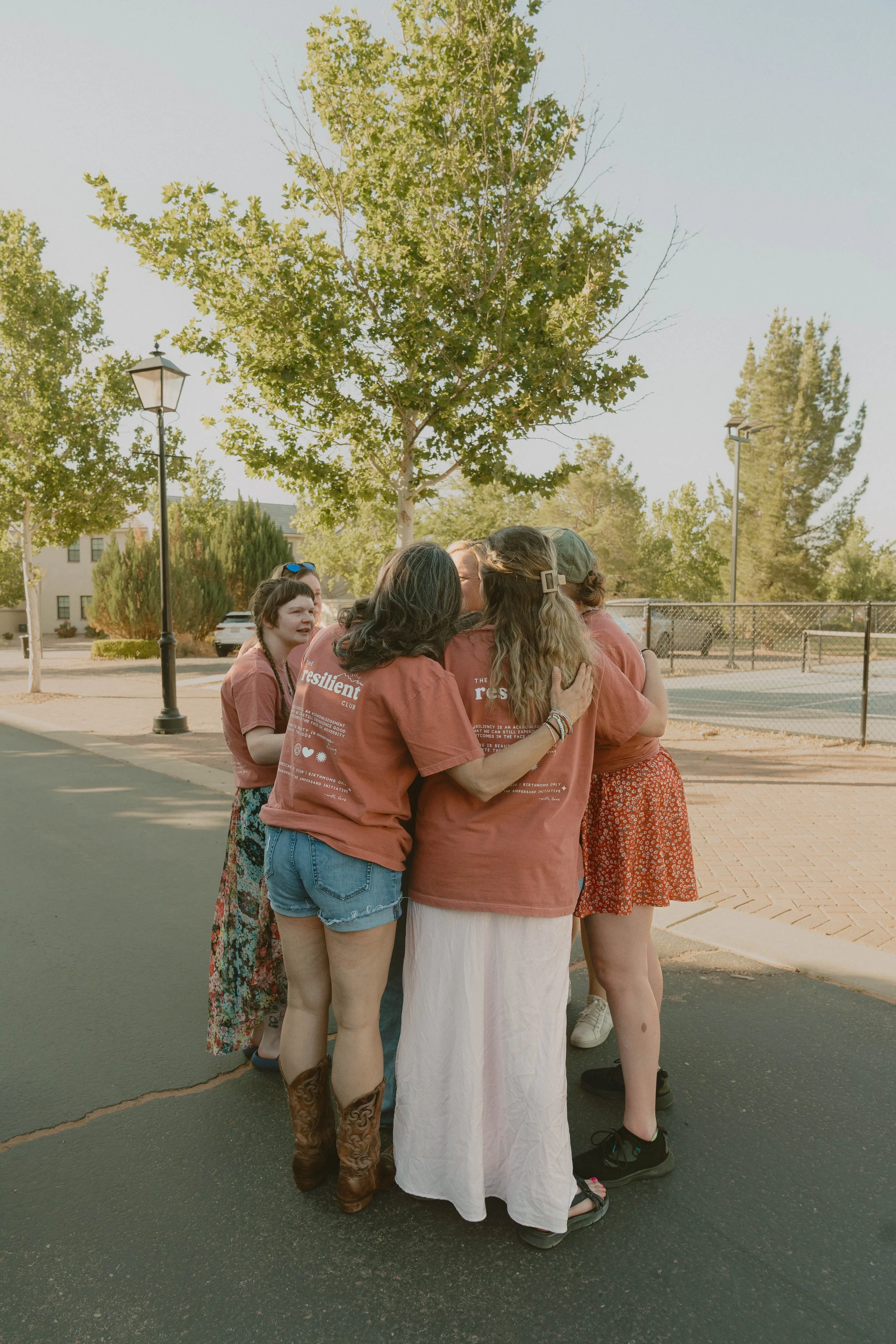 group of women hugging