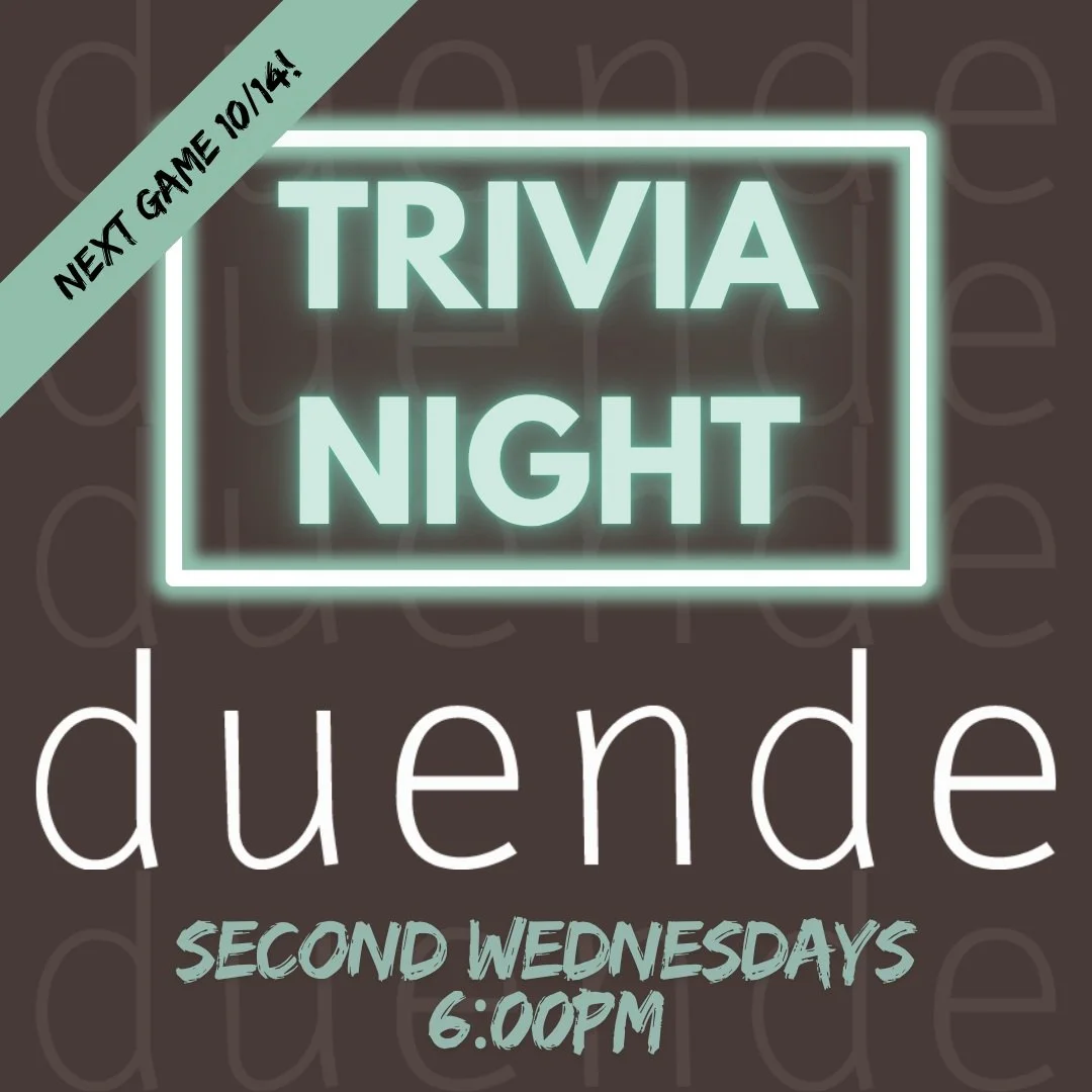 We are one week away from our next monthly game @duende.silocity. 

Grab your smartest friends and join us next Wednesday at 6!