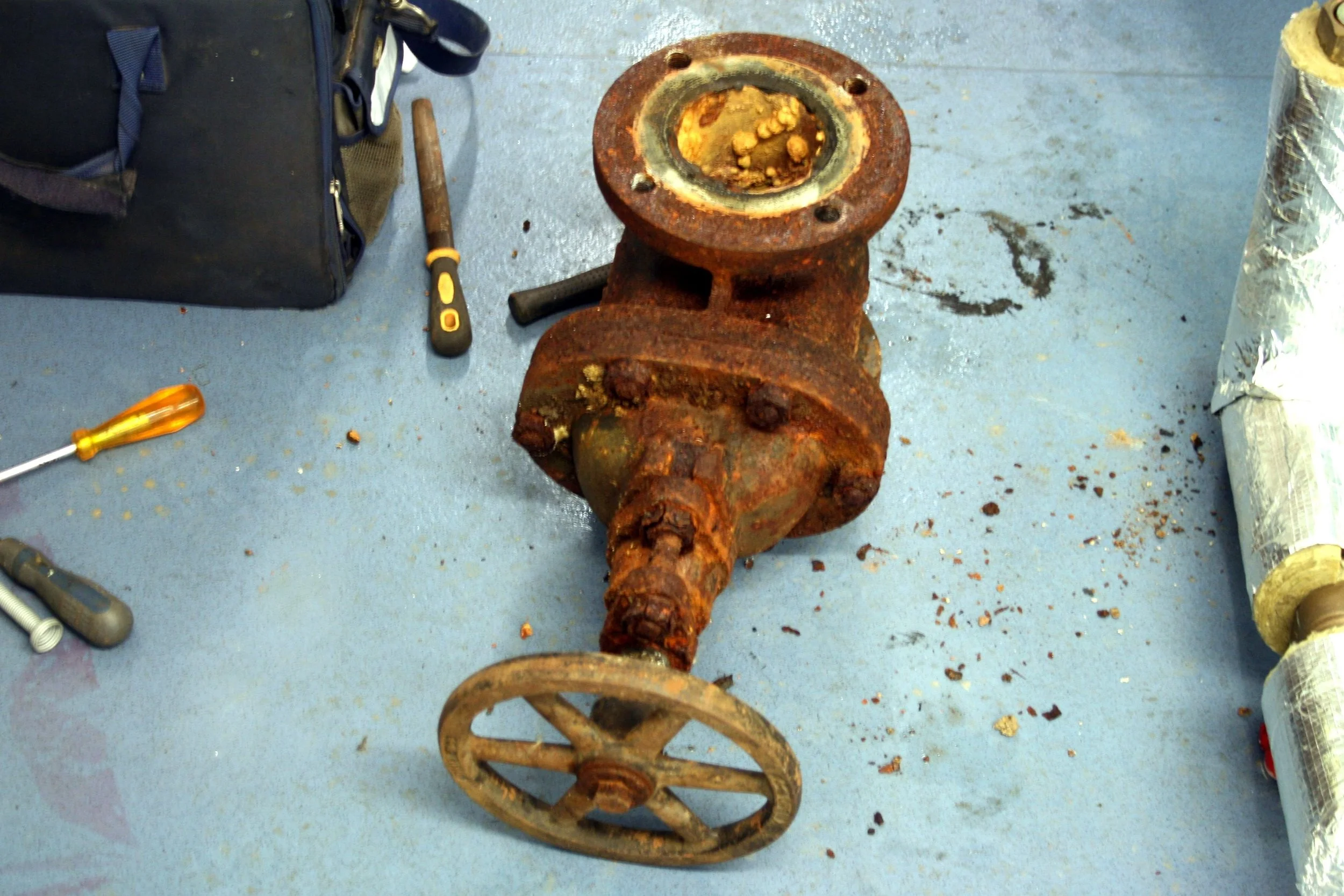 Rusted Valve before refurbishment.