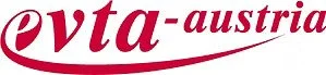 Logo mit dem Text 'evta-austria' in roter Schrift auf weißem Hintergrund.
