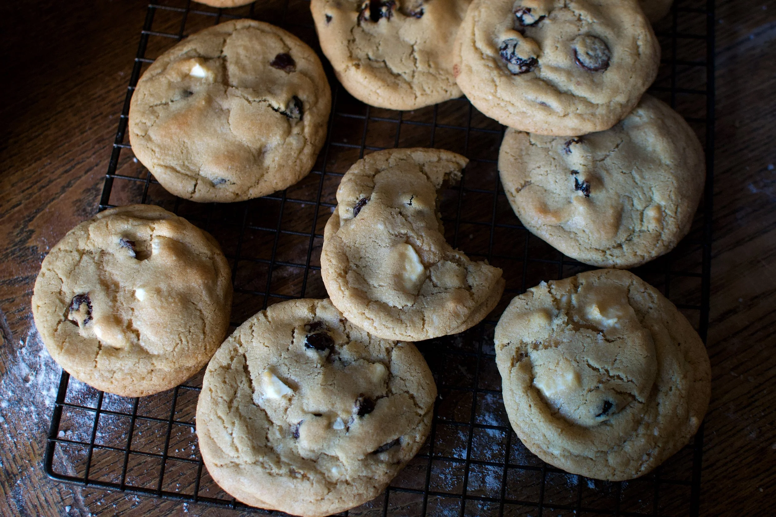 Cranberry chocolate (or white chocolate) chunk cookies $30.00 for a dozen