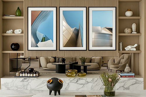 Harmonic Tension Triptych In Situ.png