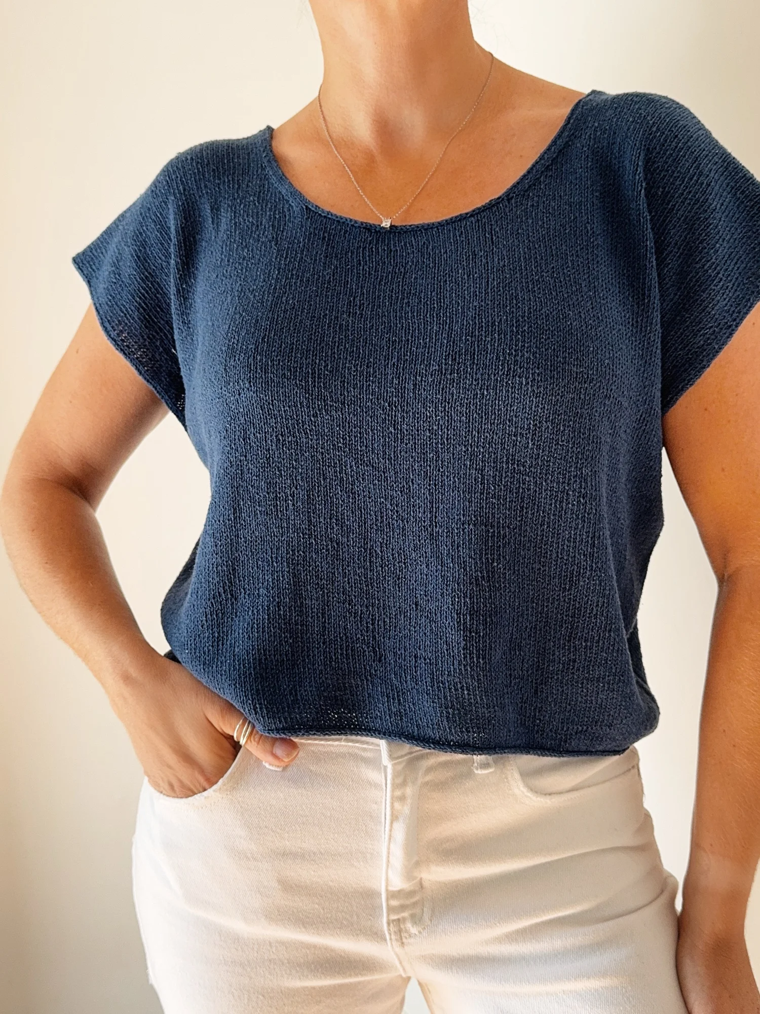 Drop Cut Tee Lite Knitting Pattern — Caidree