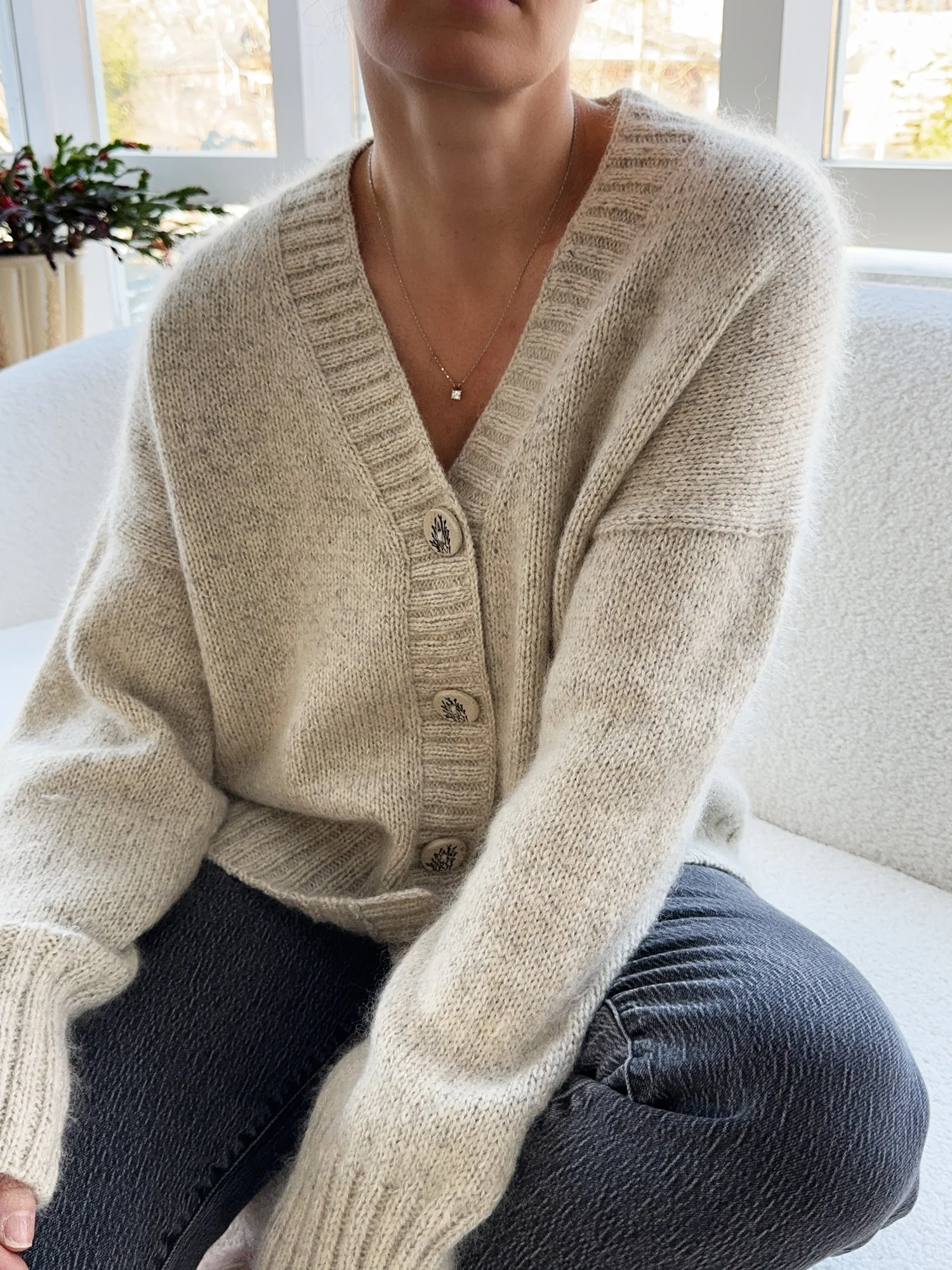 Harlow Cardigan V Neck Knitting Pattern — Caidree