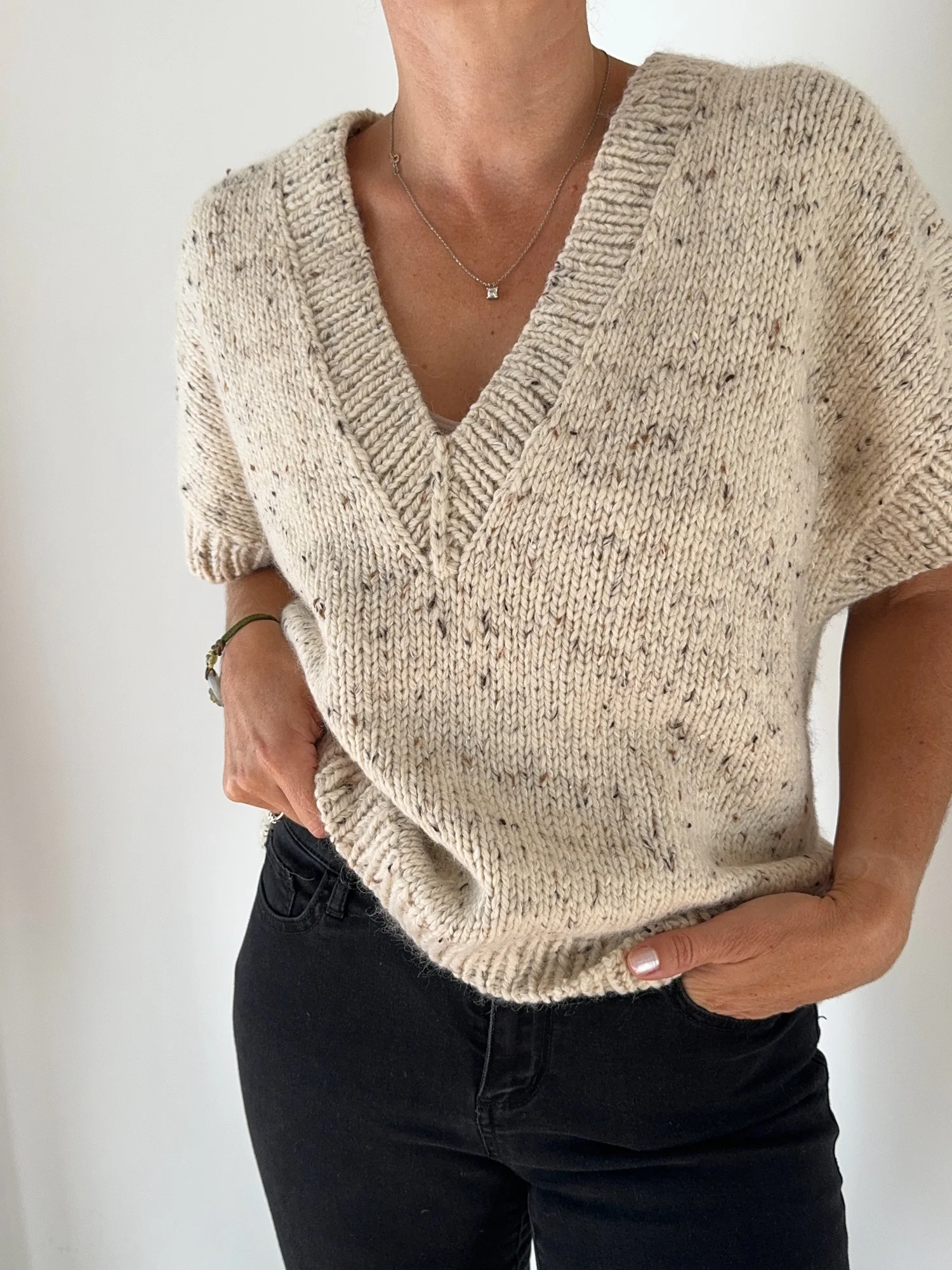 トップス GroundY PAPER YARN V NECK KNIT Ash Slipover V Neck Knitting Pattern — Caidree