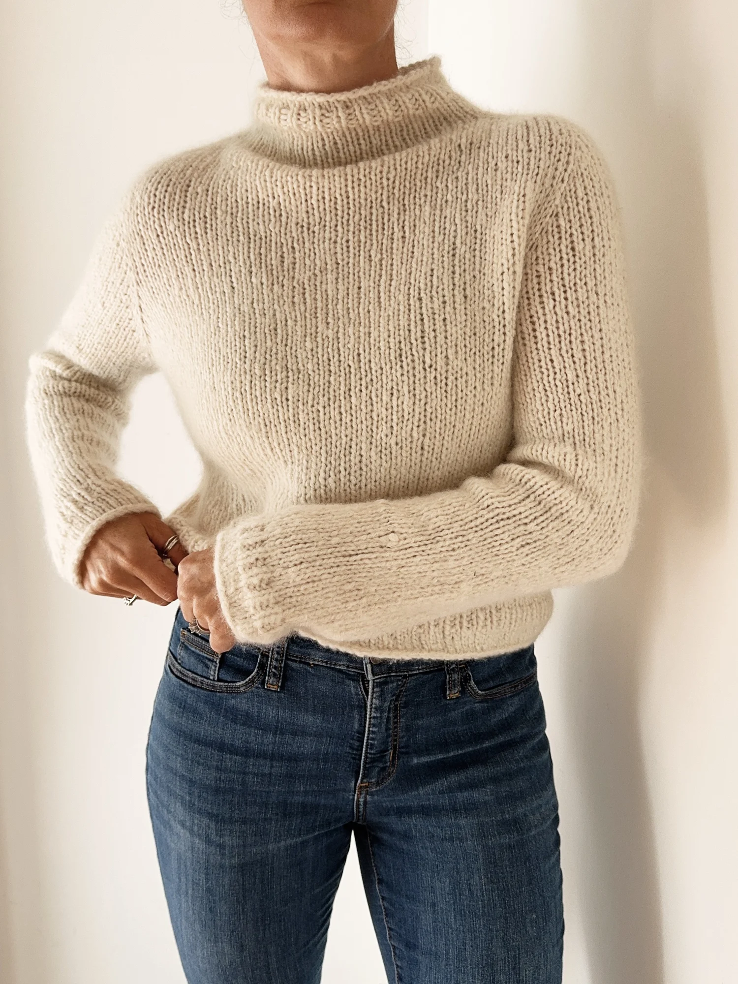 YENN】PADDING NECK KNIT[Y252-92040] オフ PADDING NECK KNIT