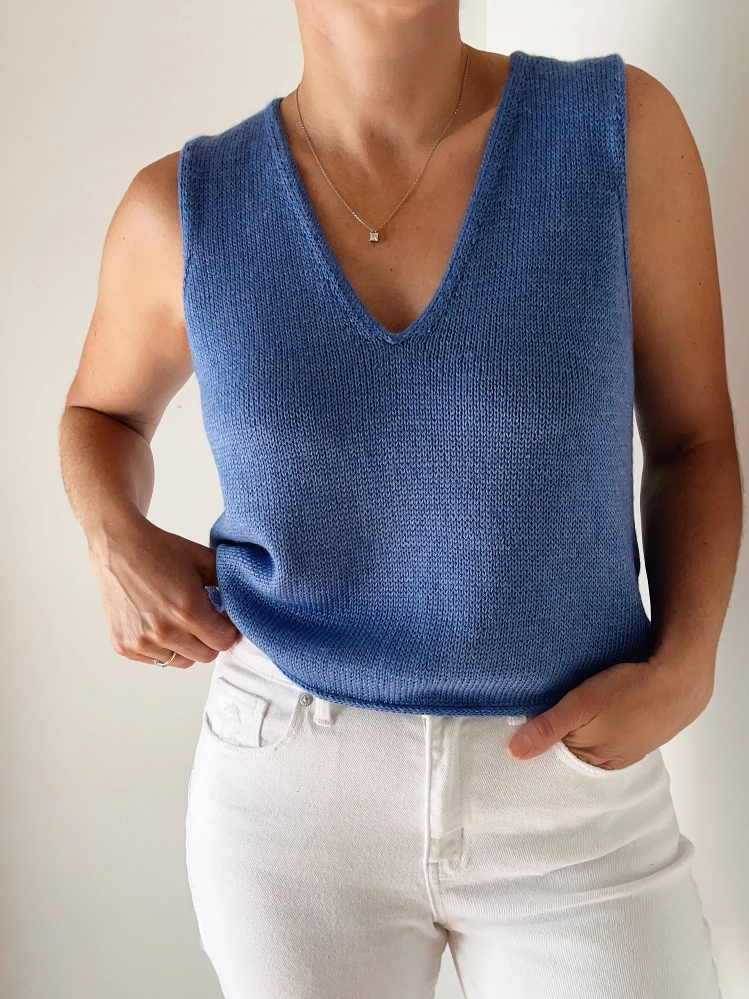 Avani Shirt V Neck Knitting pattern — Caidree