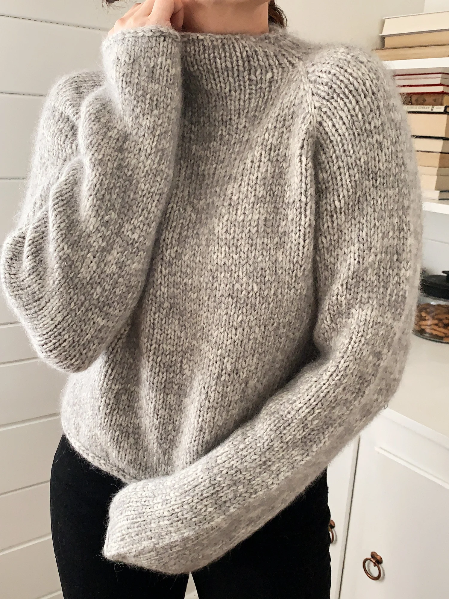 MAISON KINEMA Aran pattern knit cap グレー MAISON KINEMA Aran pattern knit cap グレー