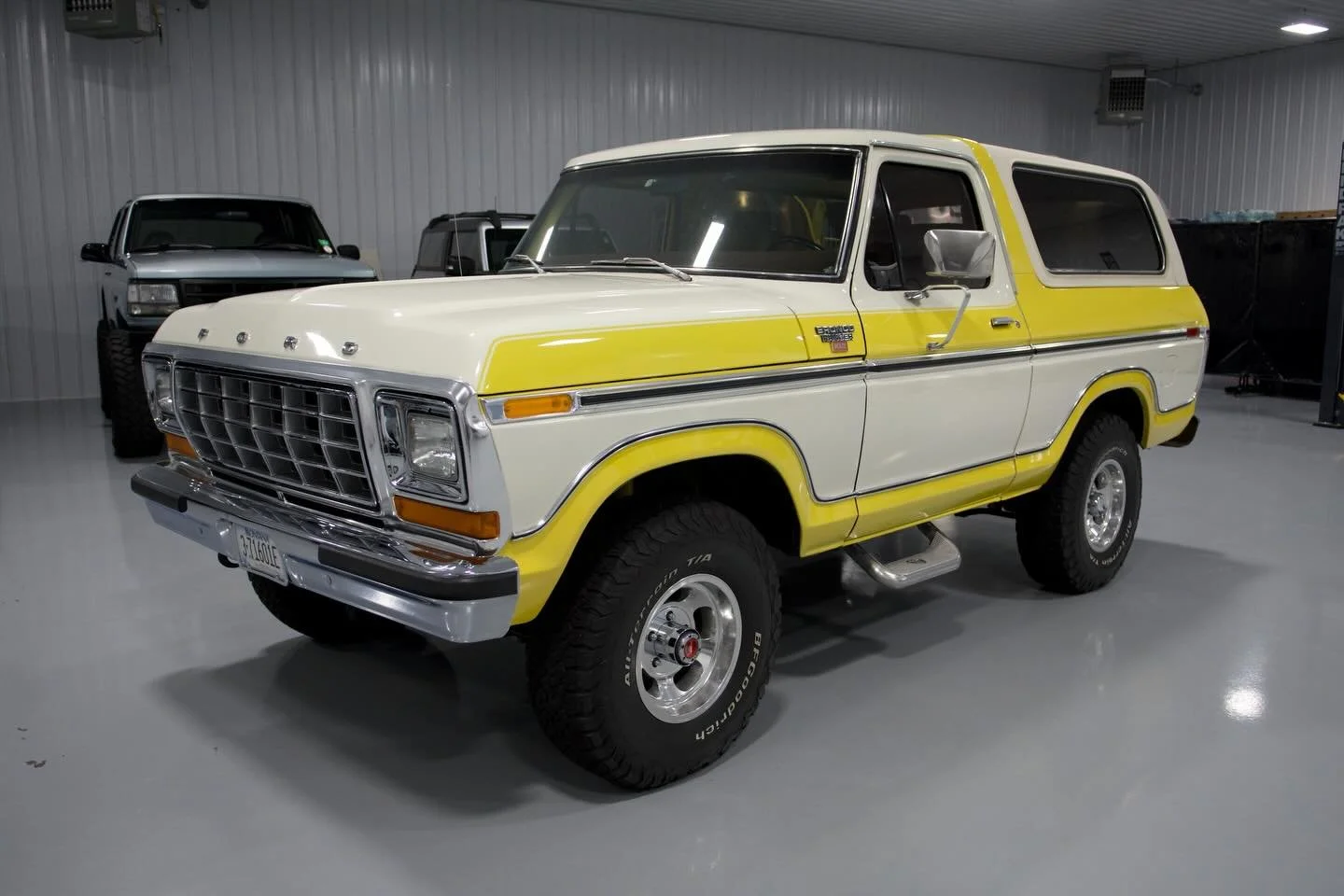 1979 Ford Bronco Ranger XLT finished in classic yellow and white, powered by a 400 V8 and automatic transmission. This well-optioned example is believed to be one of the most original Broncos remaining, retaining its factory paint and overall authent