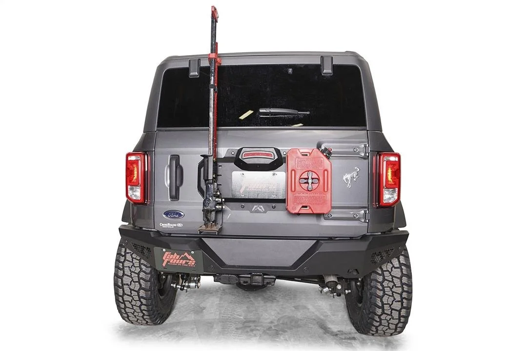 Fab Fours Bronco tire delete plate – rear view installation option