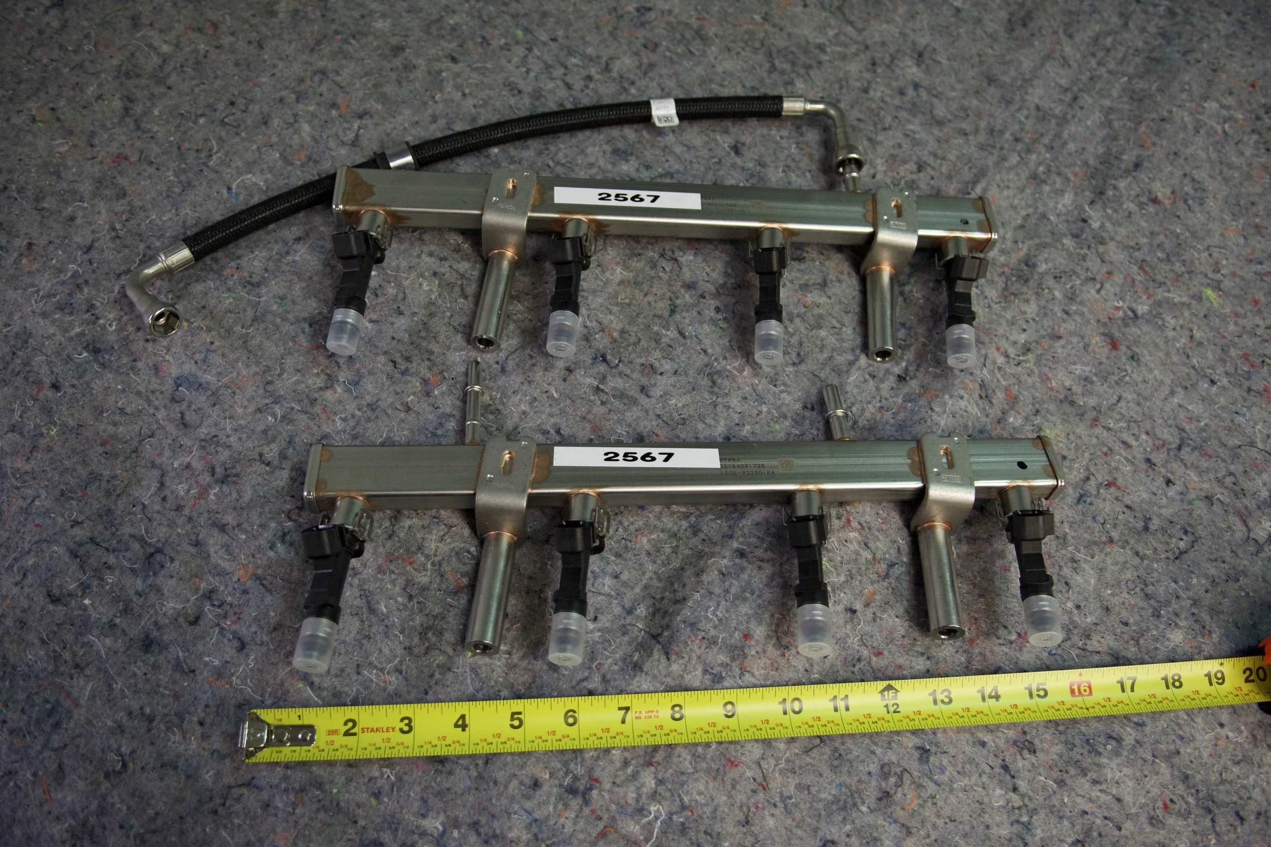 OEM 2022 7.3L Godzilla fuel rails with injectors for Ford Super Duty