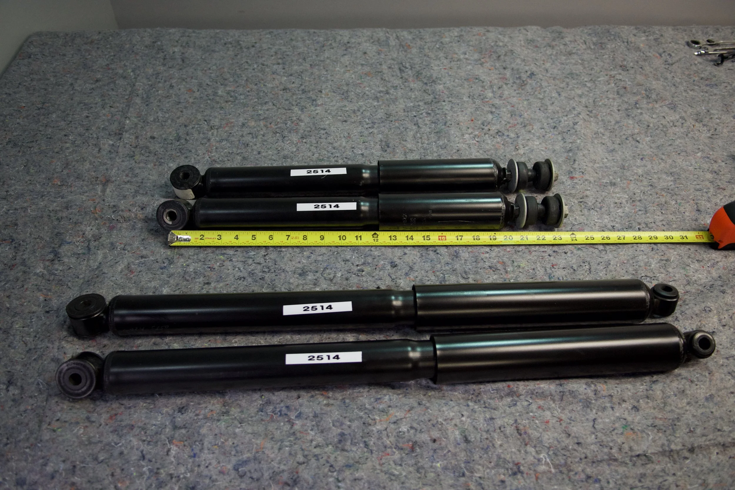2024 Ford F-350 SRW front and rear shocks – SuperBronco part #2514, complete set.