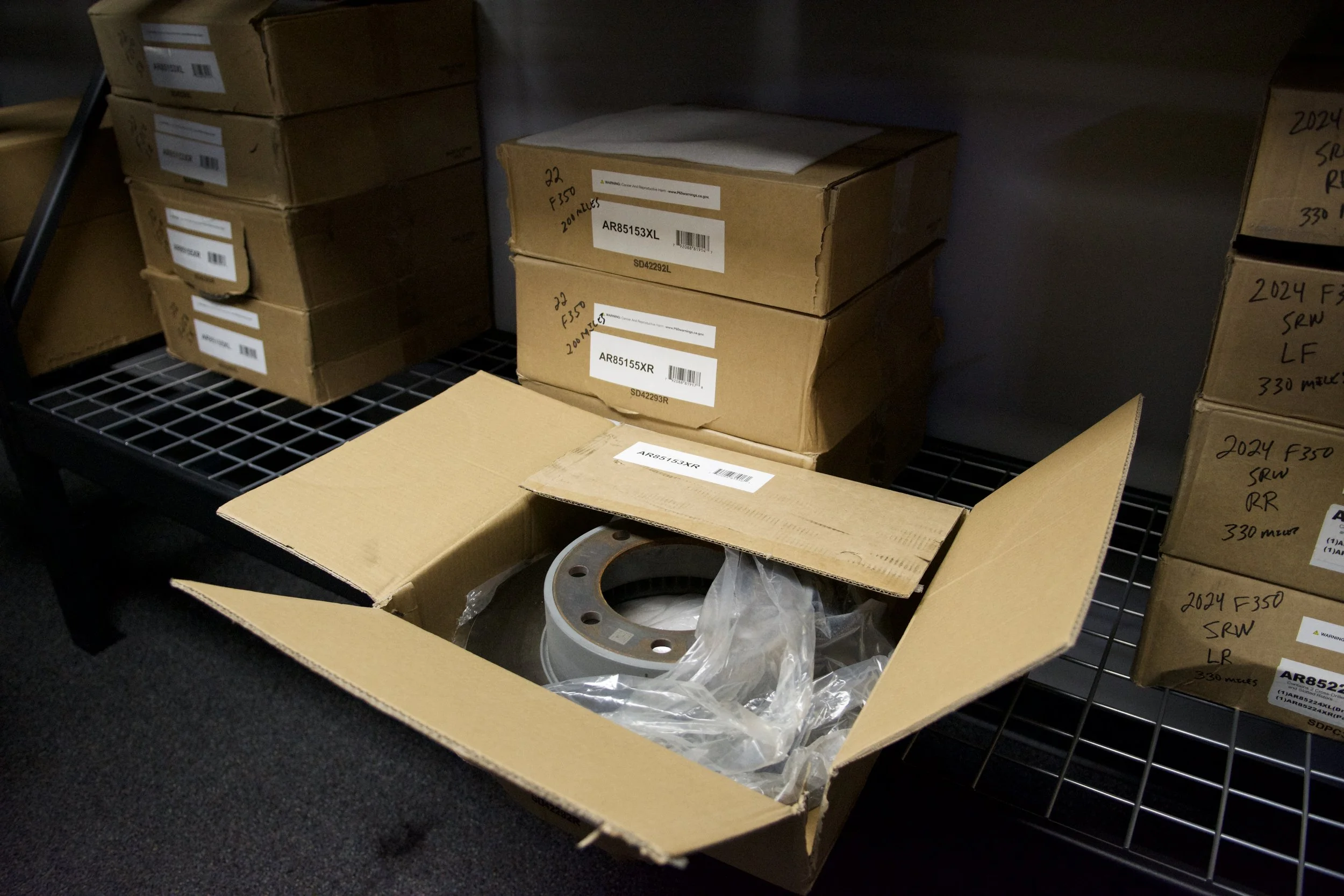 2022 Ford F350 SRW front and rear brake rotors with only 200 miles, OEM replacement